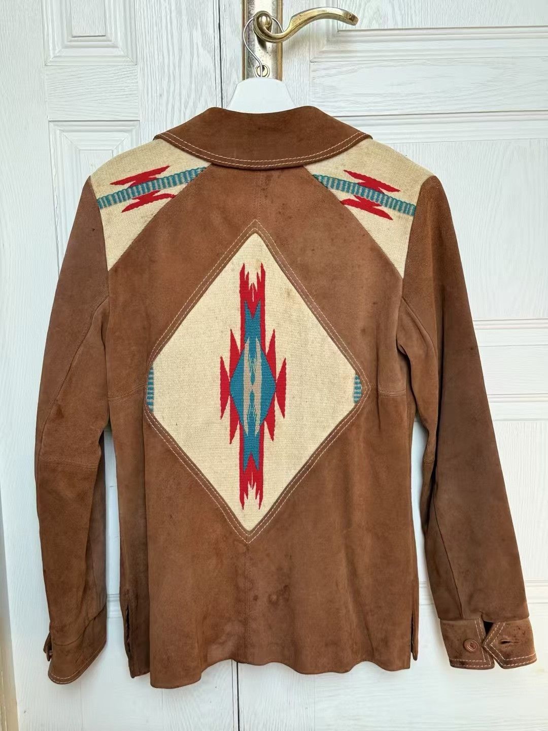 Vintage Vintage 1970s Ms Pioneer Chimayo Suede Jacket Size M / US 6-8 / IT 42-44 - 2 Thumbnail