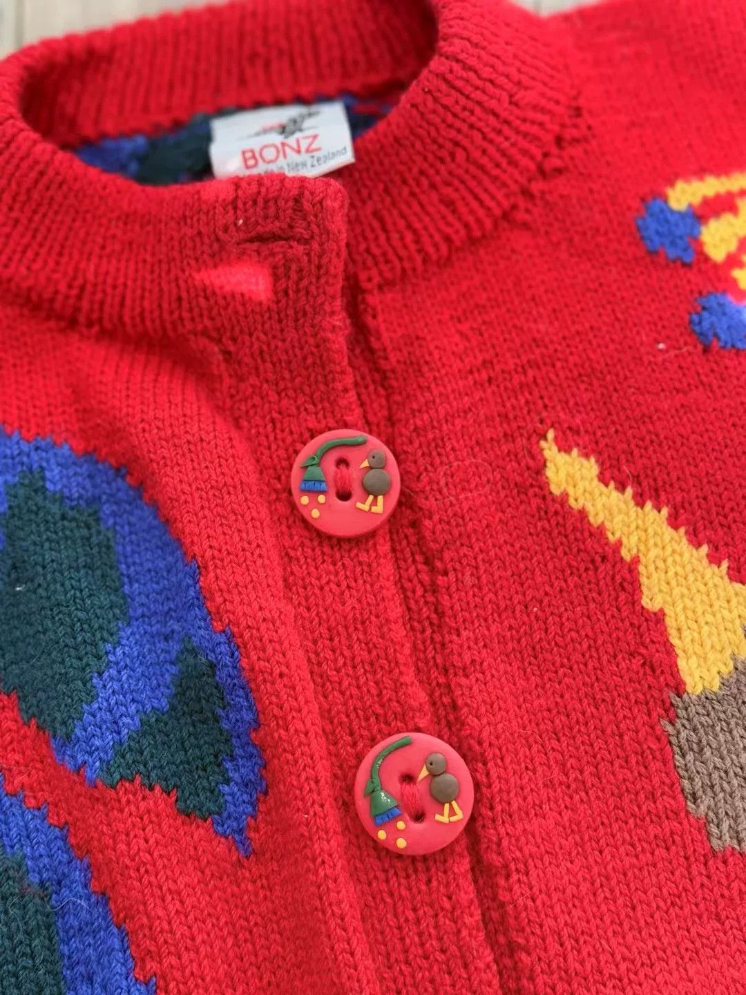 Vintage BONZO New Zealand Handmade Wool Sweater Size M / US 6-8 / IT 42-44 - 7 Thumbnail