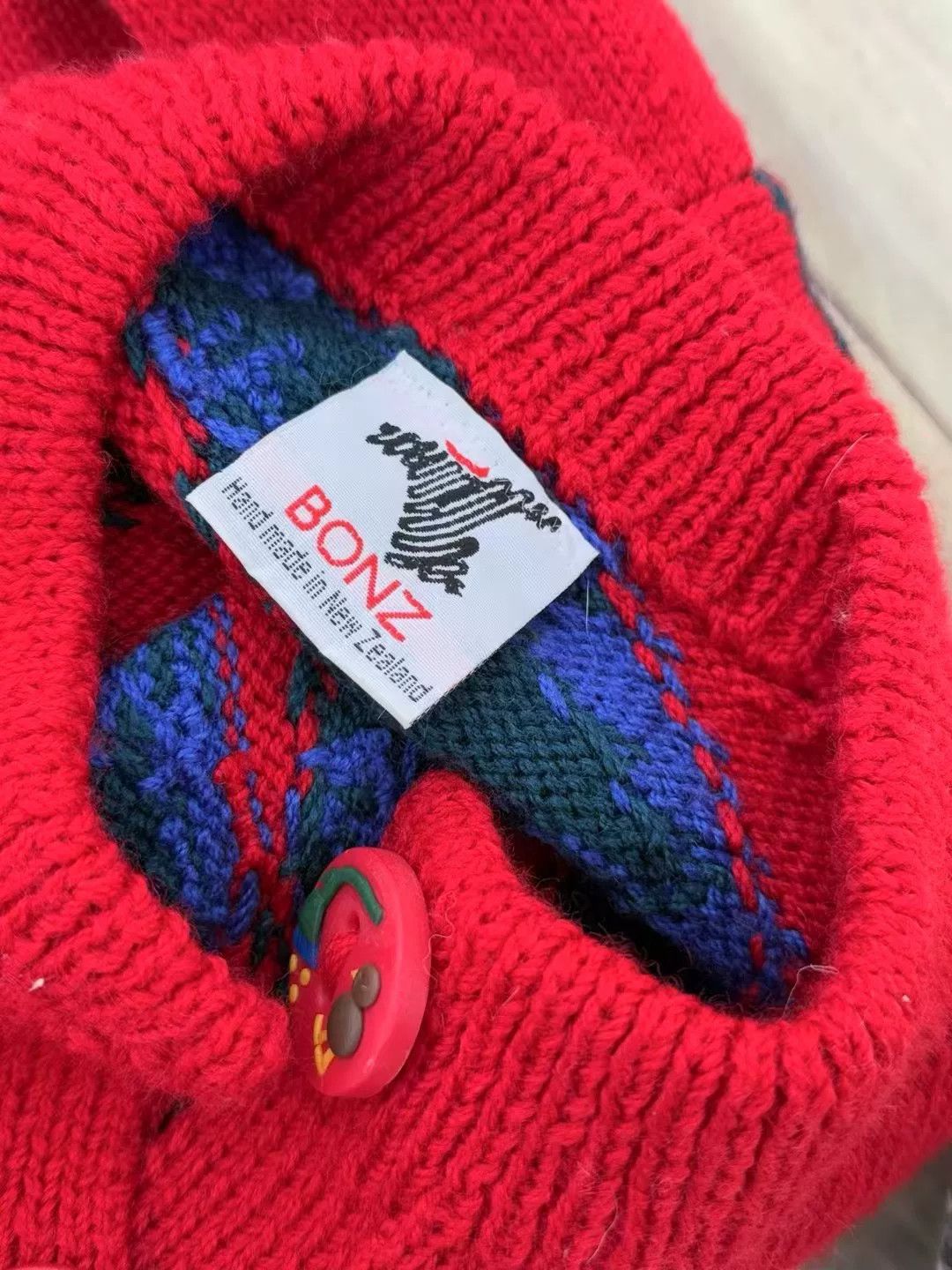 Vintage BONZO New Zealand Handmade Wool Sweater Size M / US 6-8 / IT 42-44 - 8 Thumbnail