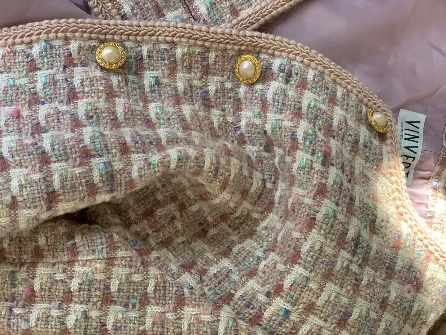 Vintage VINVERT Tweed Coat Size M / US 6-8 / IT 42-44 - 8 Thumbnail