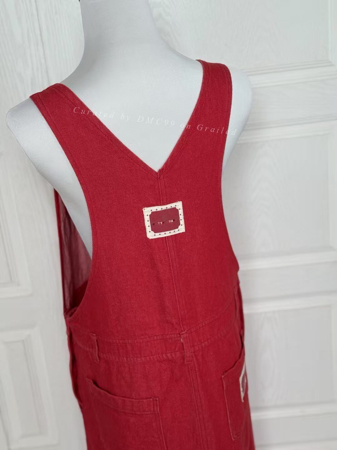 Kelty Ketty Brand Red Pinafore Dress Size M / US 6-8 / IT 42-44 - 6 Thumbnail