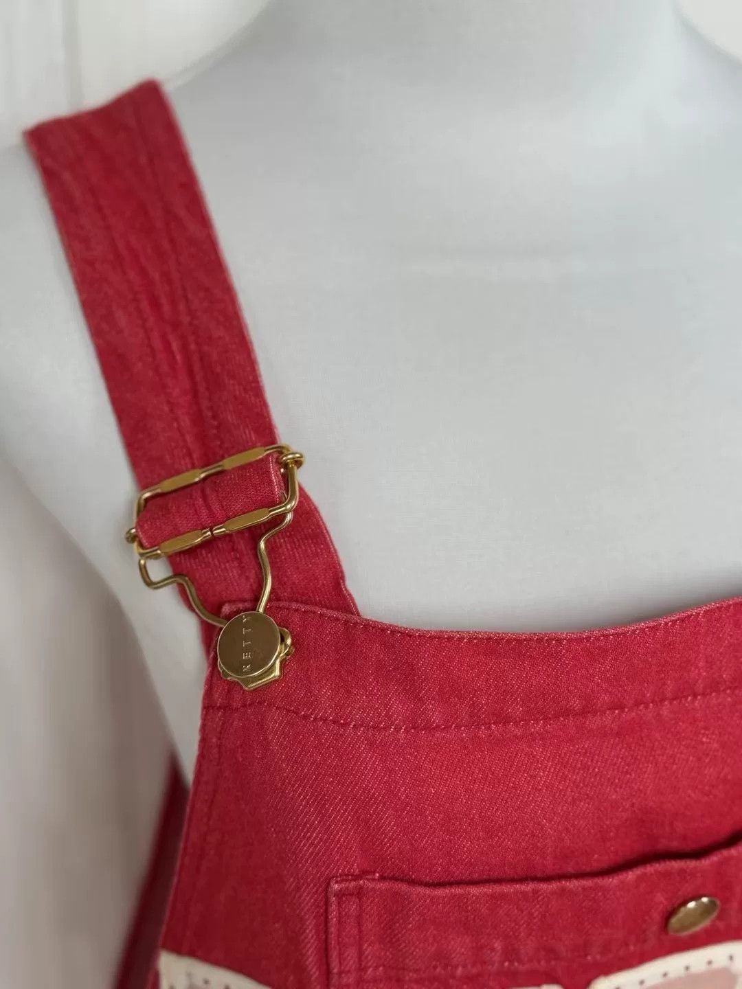 Kelty Ketty Brand Red Pinafore Dress Size M / US 6-8 / IT 42-44 - 9 Thumbnail