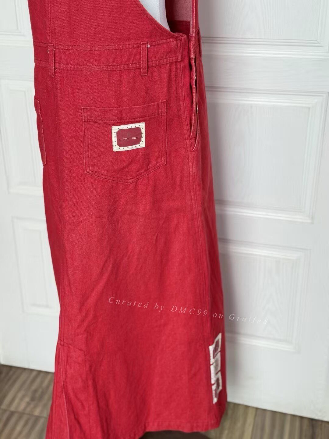 Kelty Ketty Brand Red Pinafore Dress Size M / US 6-8 / IT 42-44 - 8 Thumbnail