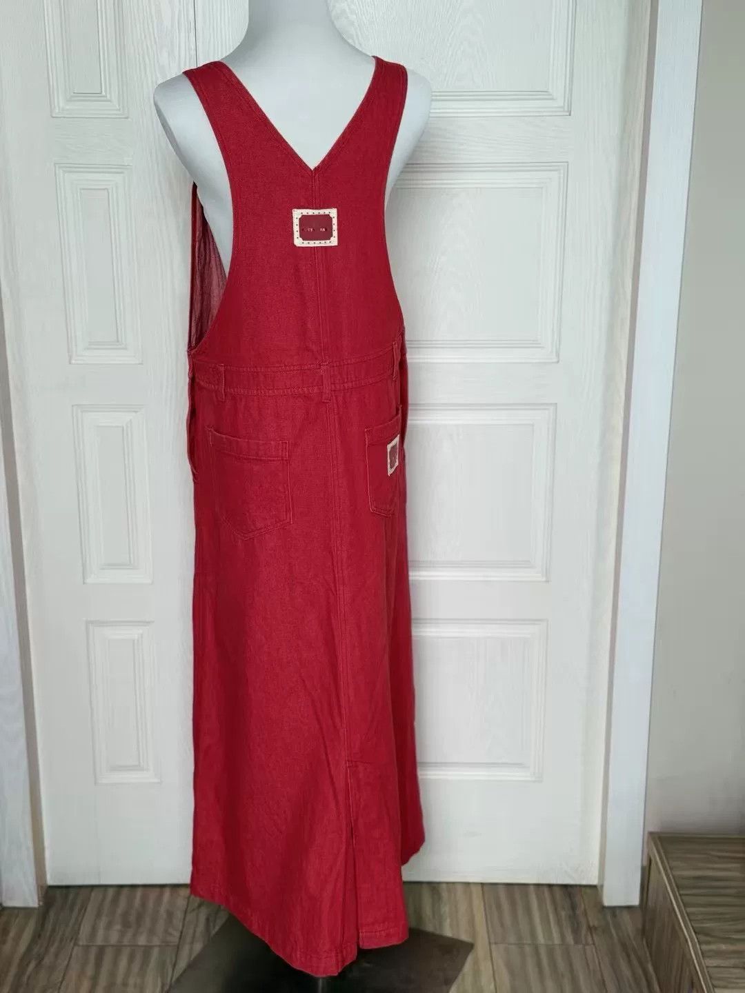 Kelty Ketty Brand Red Pinafore Dress Size M / US 6-8 / IT 42-44 - 2 Thumbnail