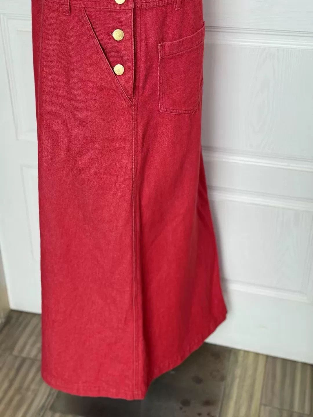 Kelty Ketty Brand Red Pinafore Dress Size M / US 6-8 / IT 42-44 - 7 Thumbnail