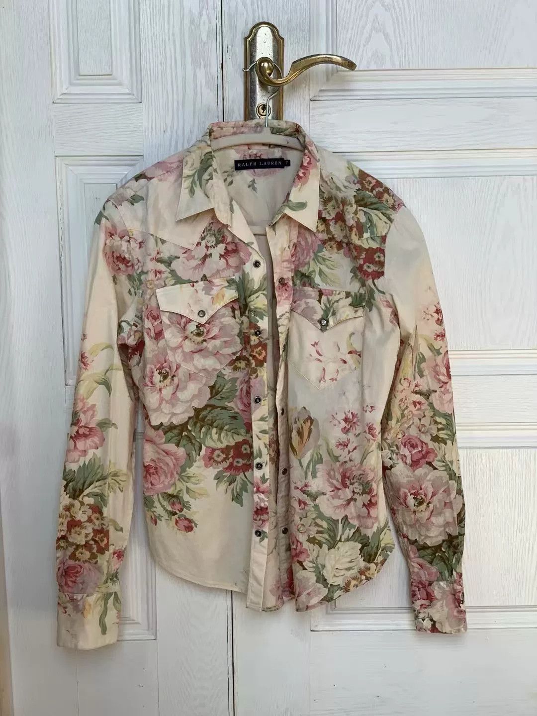 Ralph Lauren Ralph Lauren Vintage Cotton Floral Shirt Size M / US 6-8 / IT 42-44 - 3 Thumbnail