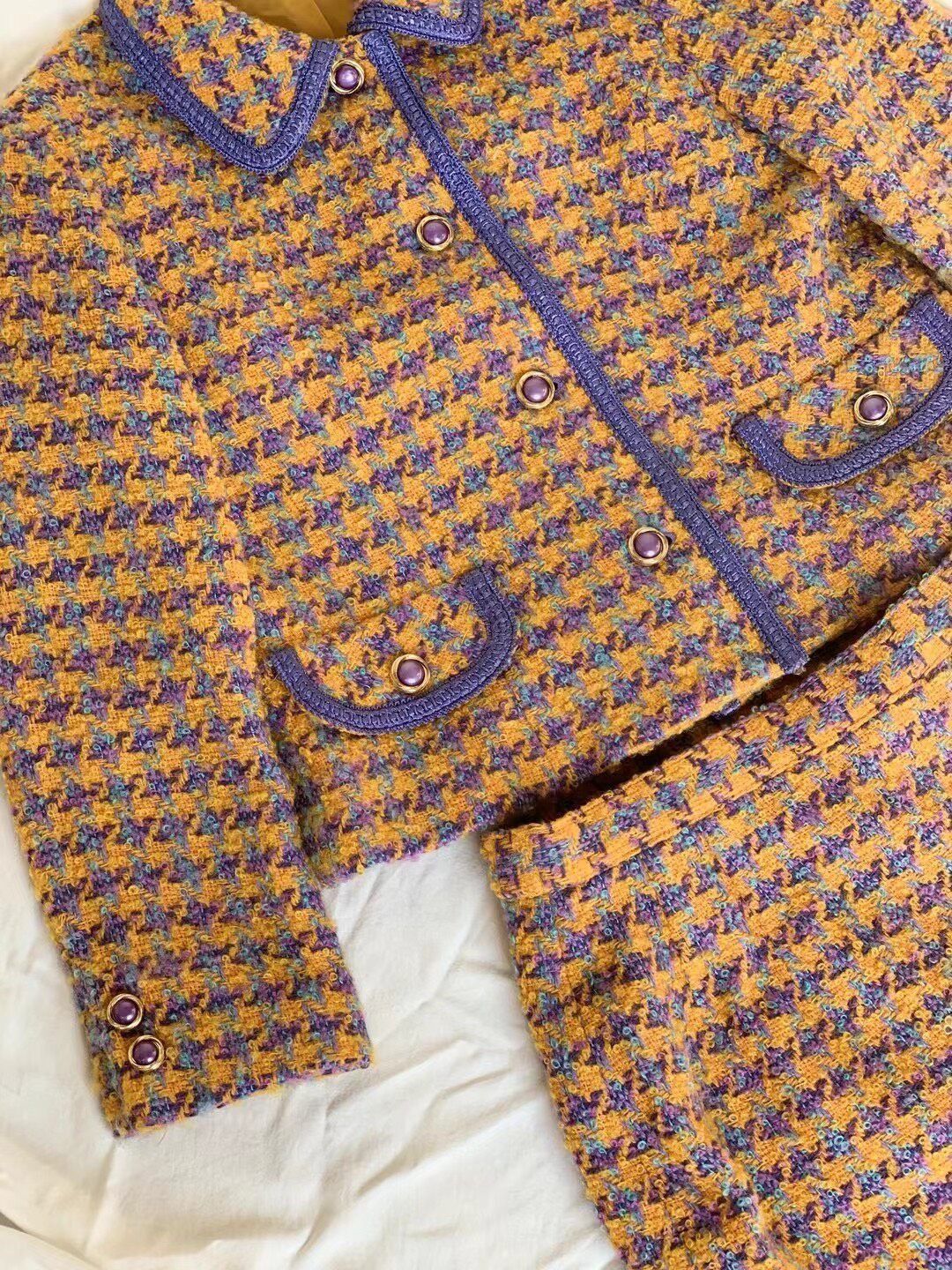 aNYthing Vintage Anydre Houndstooth Suit Size M / US 6-8 / IT 42-44 - 3 Thumbnail