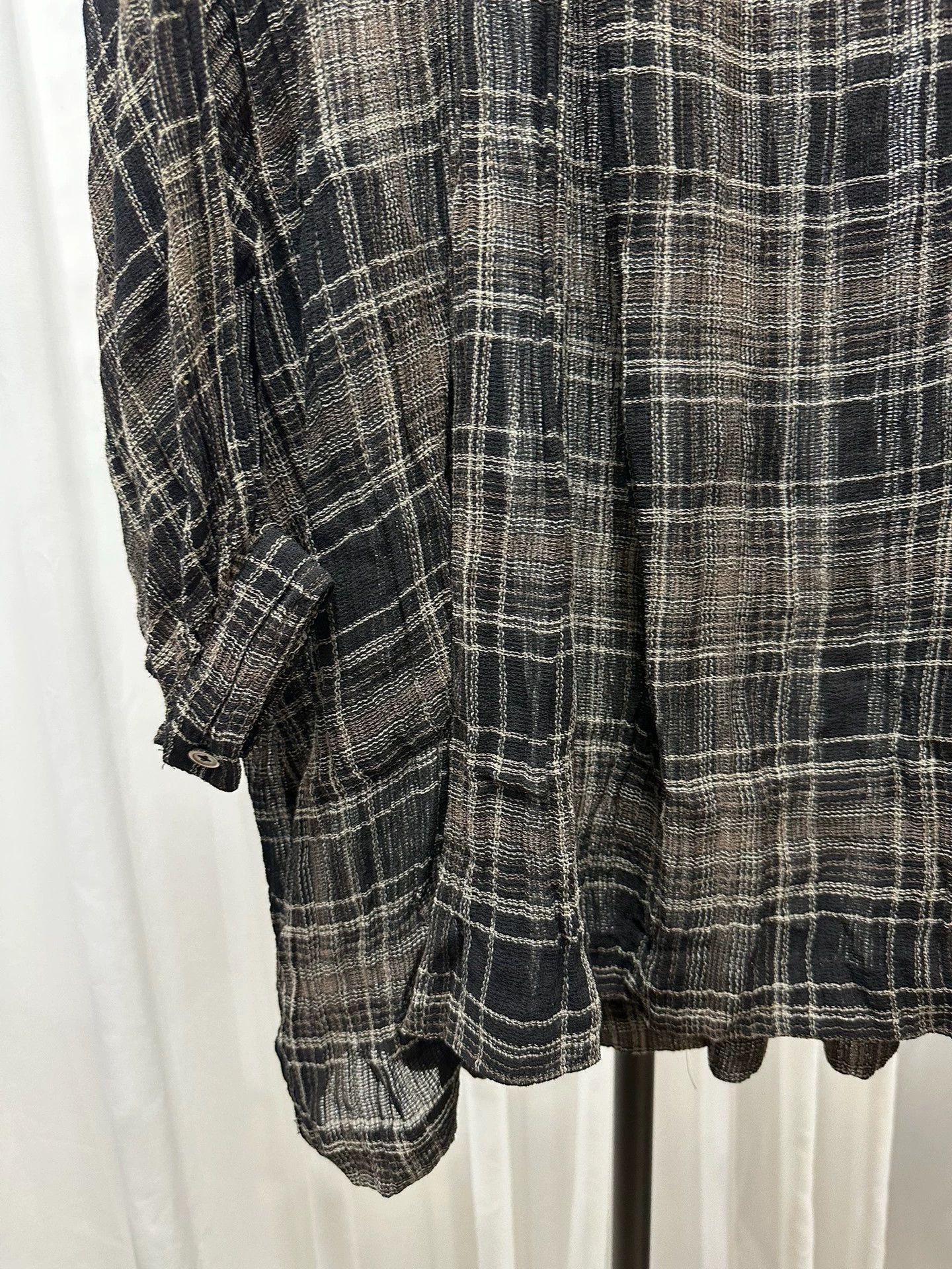 Comme des Garcons Vintage 80s Pleated Oversized Black Shirt Size US L / EU 52-54 / 3 - 3 Thumbnail