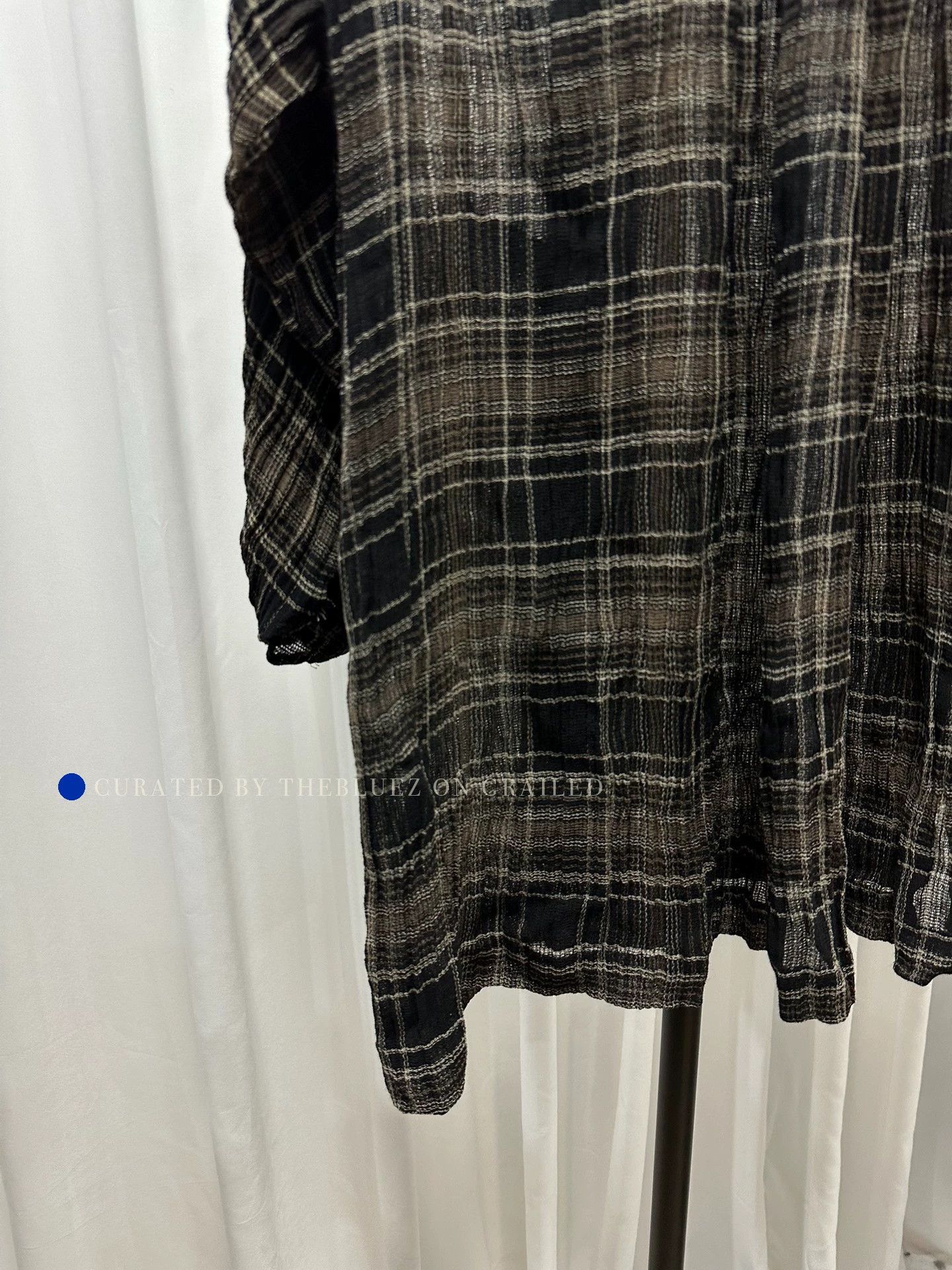 Comme des Garcons Vintage 80s Pleated Oversized Black Shirt Size US L / EU 52-54 / 3 - 7 Thumbnail