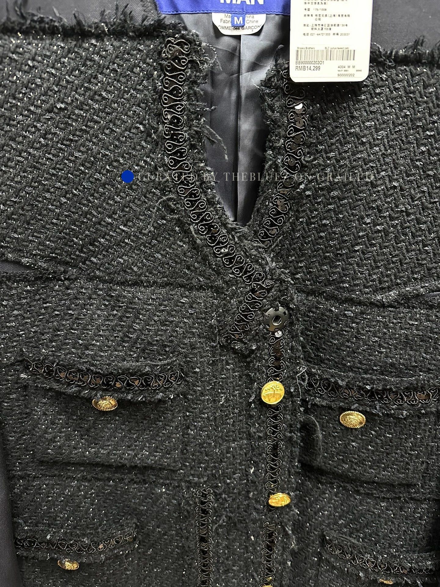 Junya Watanabe Coco Tweed Jacket in Black Size US M / EU 48-50 / 2 - 5 Thumbnail