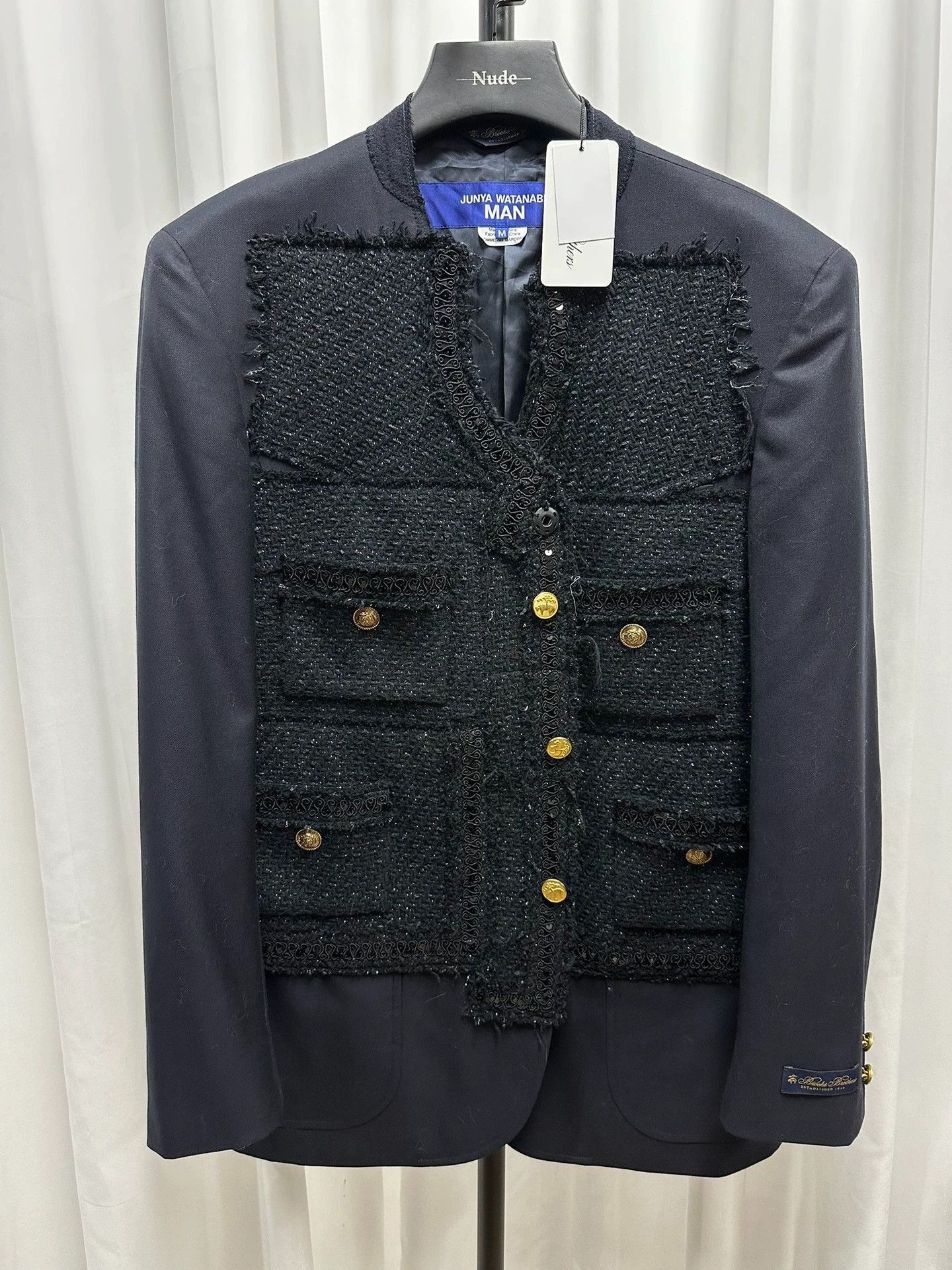 Junya Watanabe Coco Tweed Jacket in Black Size US M / EU 48-50 / 2 - 2 Thumbnail
