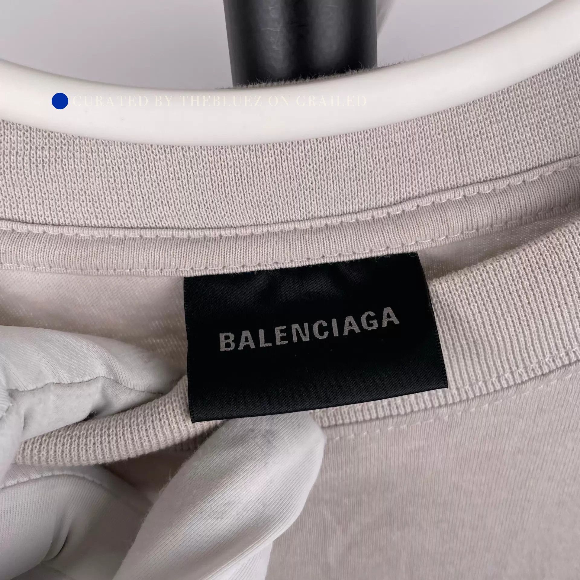 Balenciaga Gray Short Sleeve Tee with Pink Logo Size US S / EU 44-46 / 1 - 6 Thumbnail