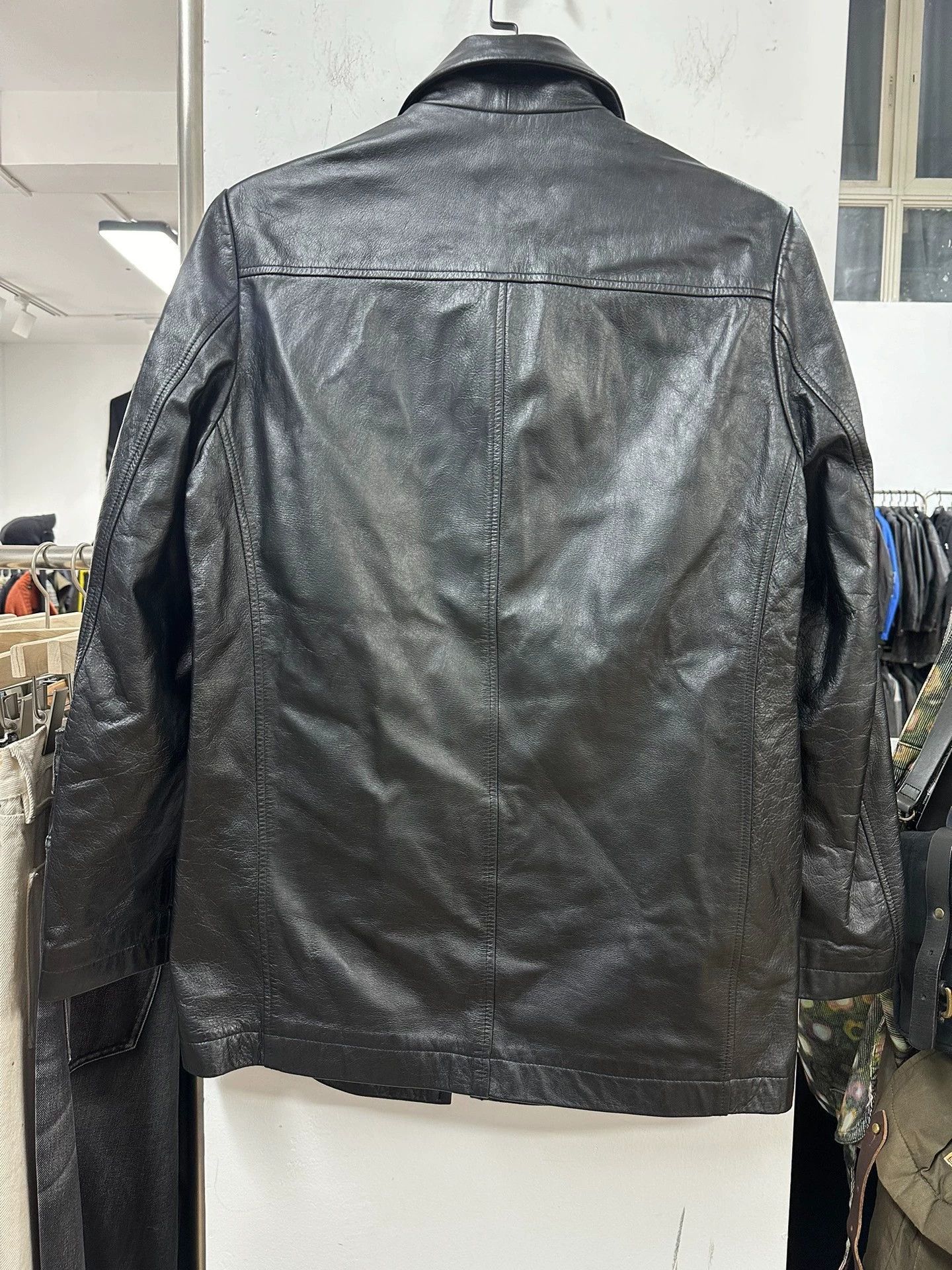 Yohji Yamamoto Black Cowhide Leather Jacket in Size M Size US M / EU 48-50 / 2 - 5 Thumbnail
