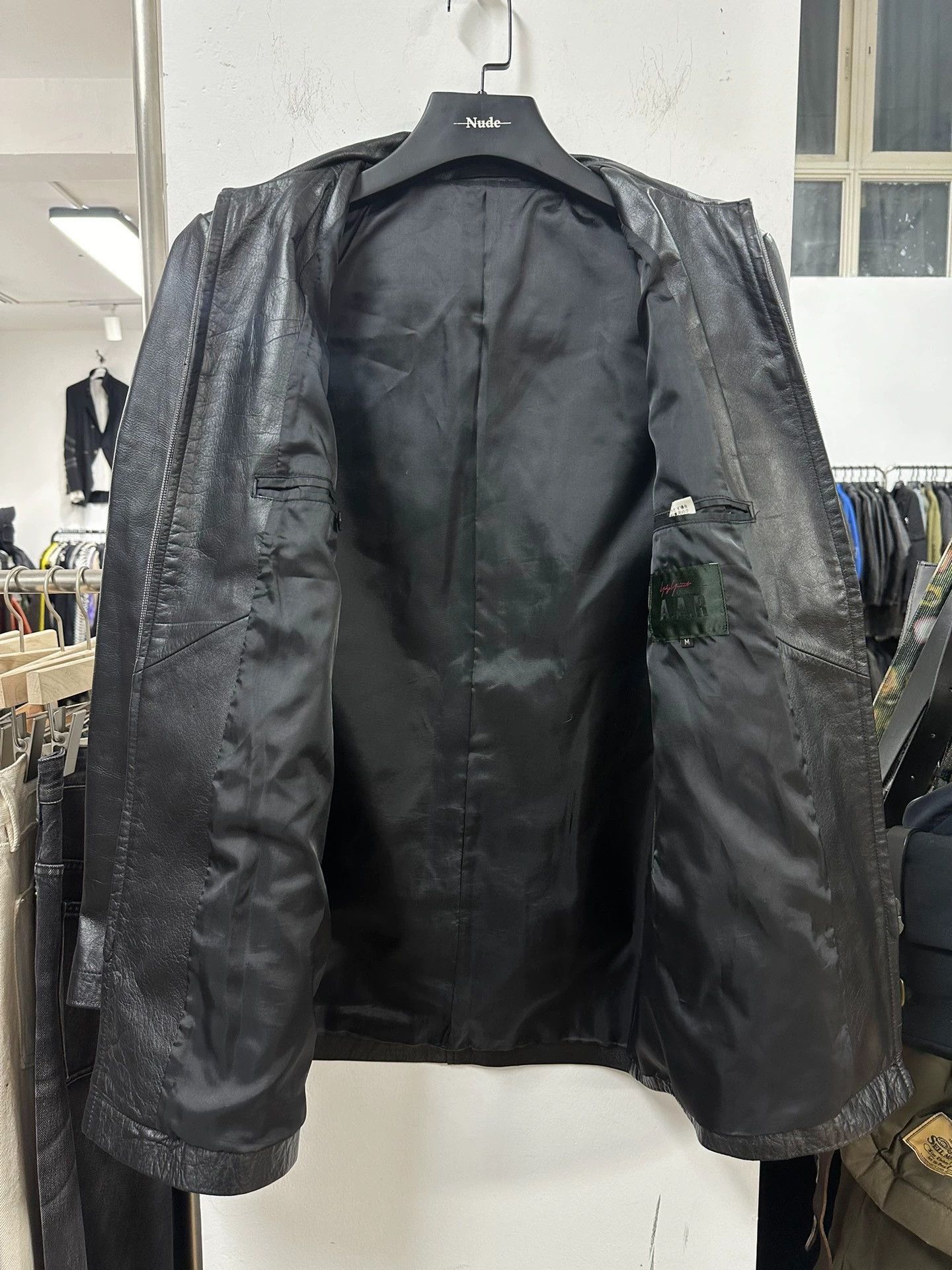 Yohji Yamamoto Black Cowhide Leather Jacket in Size M Size US M / EU 48-50 / 2 - 6 Thumbnail
