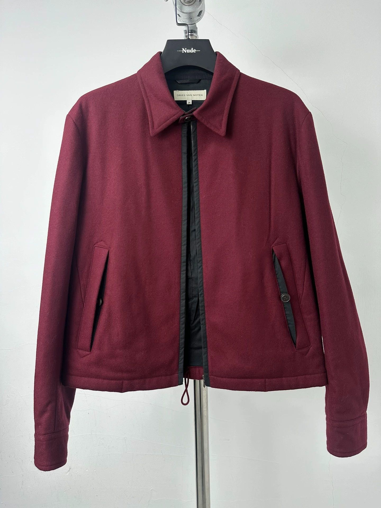 Dries Van Noten Elegant Red Wool Jacket in Size M Size US M / EU 48-50 / 2 - 6 Thumbnail