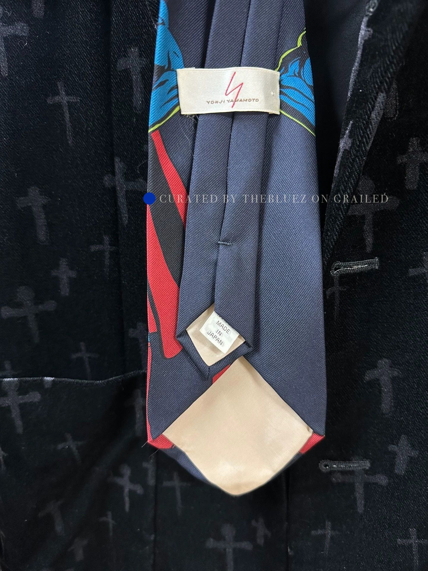 Yohji Yamamoto Unique Multi-Color Superman Tie Size ONE SIZE - 3 Thumbnail