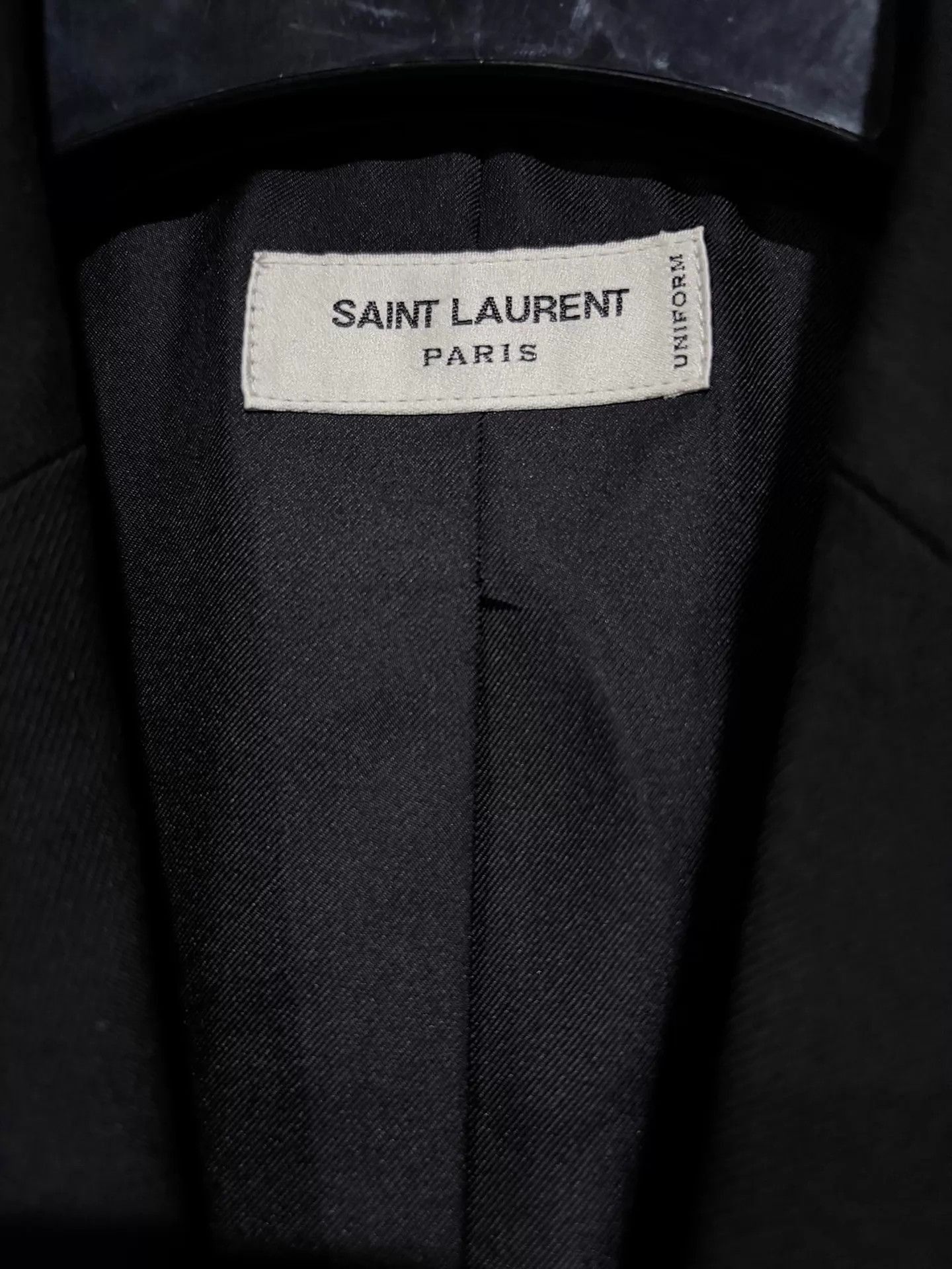 Saint Laurent Paris Classic Smoking Jacket in Sleek Black Size US M / EU 48-50 / 2 - 4 Thumbnail