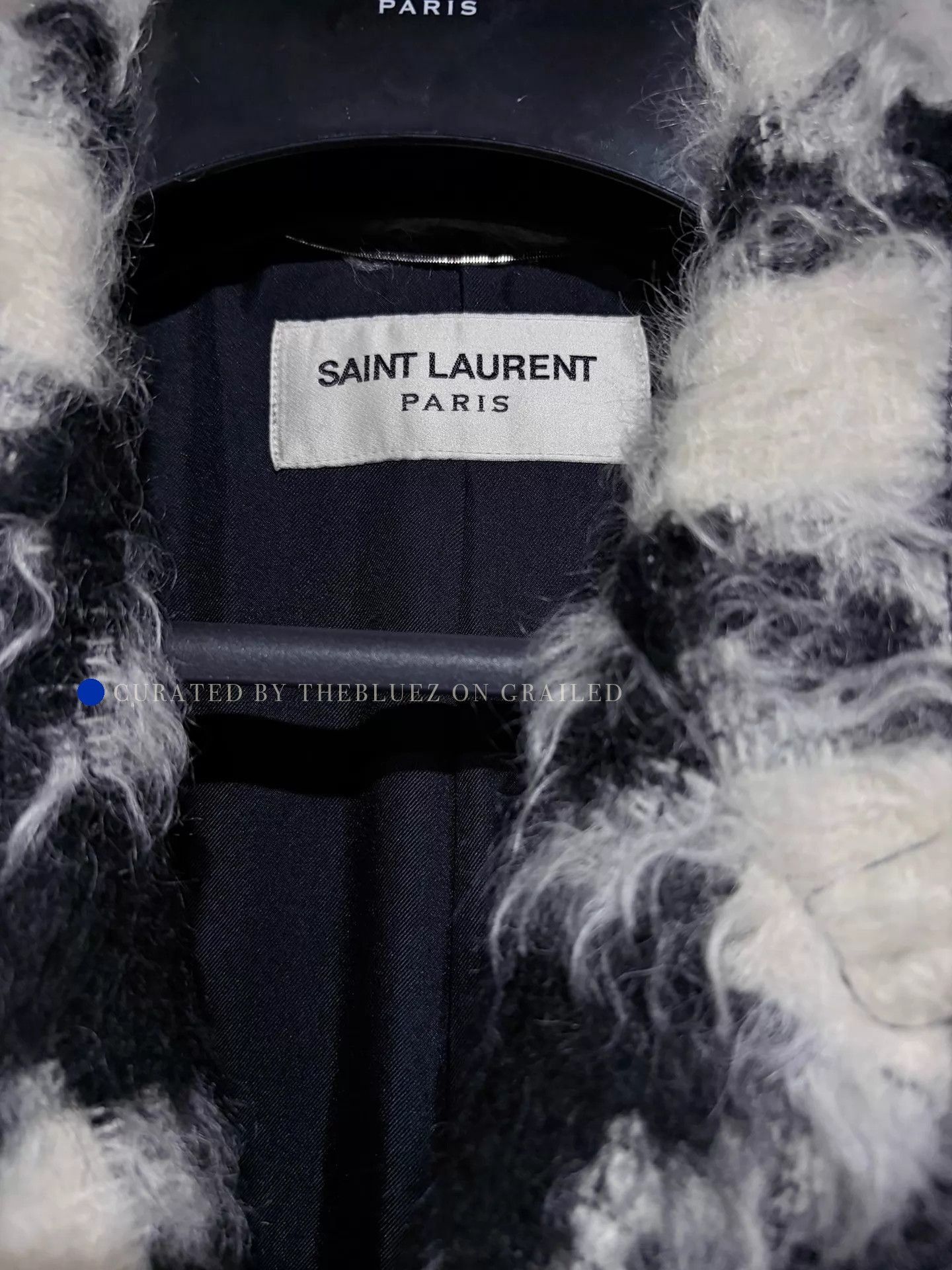 Saint Laurent Paris Houndstooth Overcoat in Multi Colorway Size US L / EU 52-54 / 3 - 5 Thumbnail