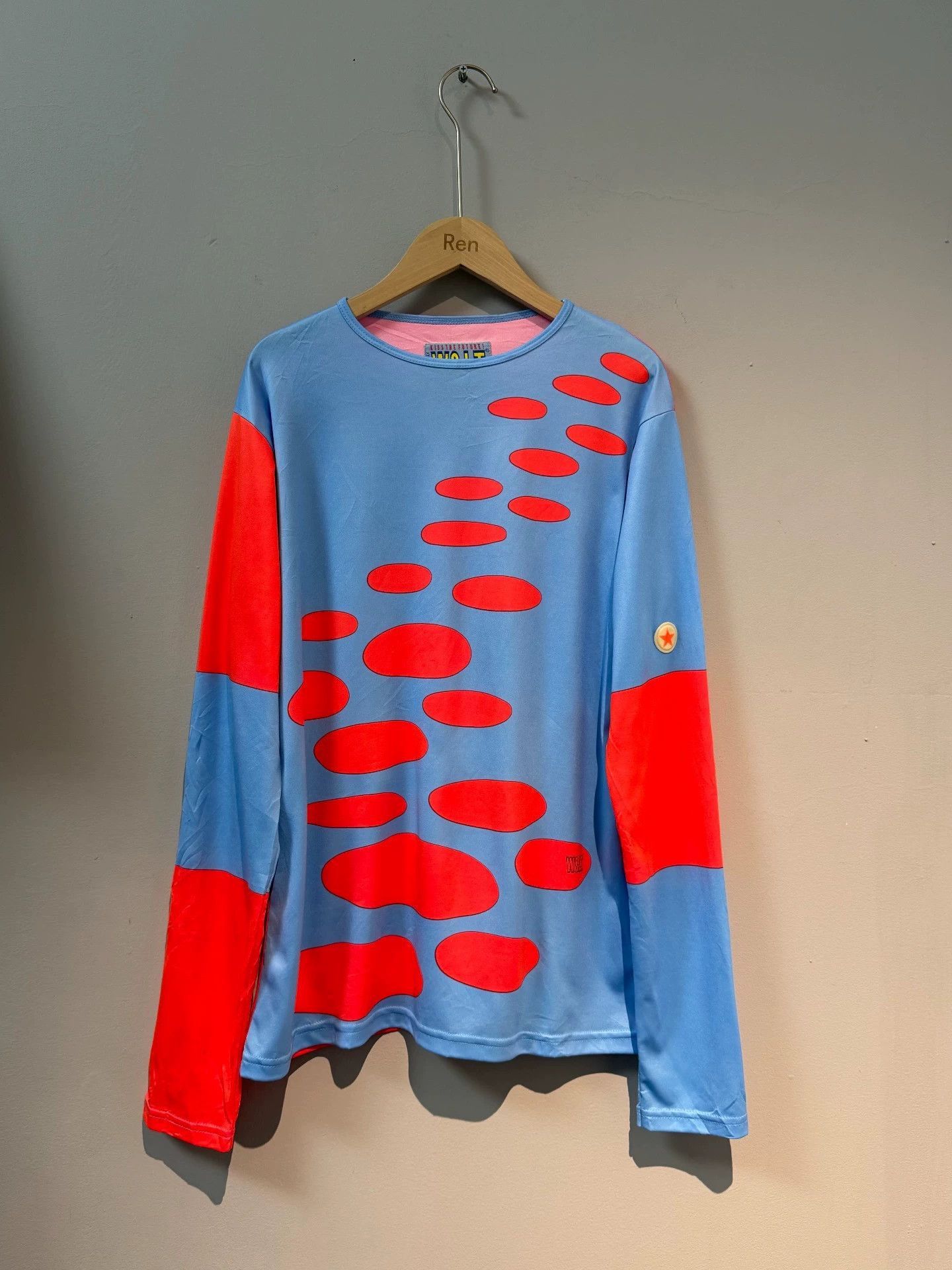 Walter Van Beirendonck Vintage Satin Long Sleeve T-Shirt in Blue Size US M / EU 48-50 / 2 - 2 Thumbnail