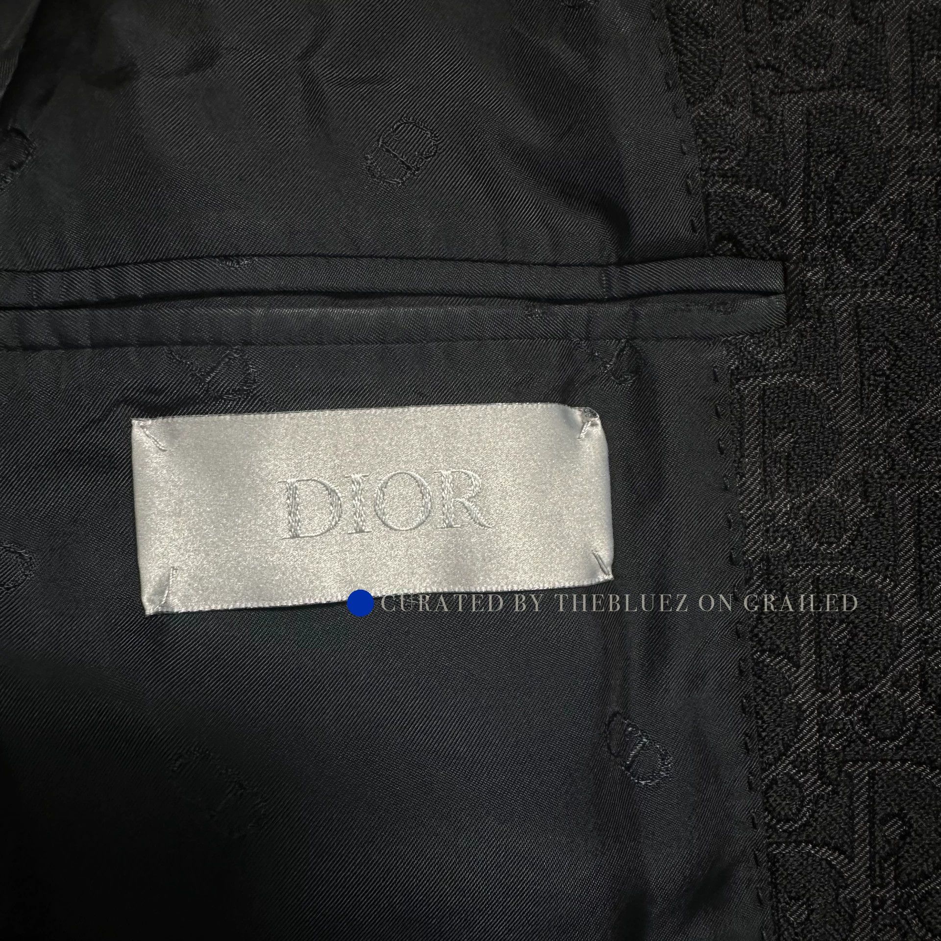 Dior Black Wool Oblique Collar Suit Size US M / EU 48-50 / 2 - 4 Thumbnail