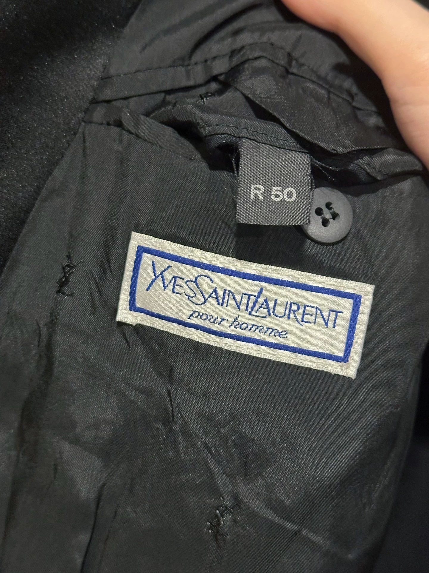 Yves Saint Laurent Vintage Hand-Painted Black Blazer Size US M / EU 48-50 / 2 - 7 Thumbnail