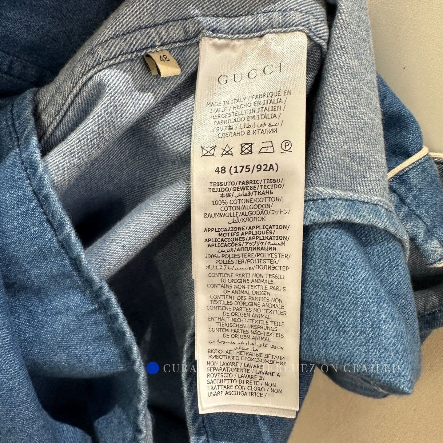 Gucci Denim SS Shirt with Logo Embroidery Size US M / EU 48-50 / 2 - 4 Thumbnail