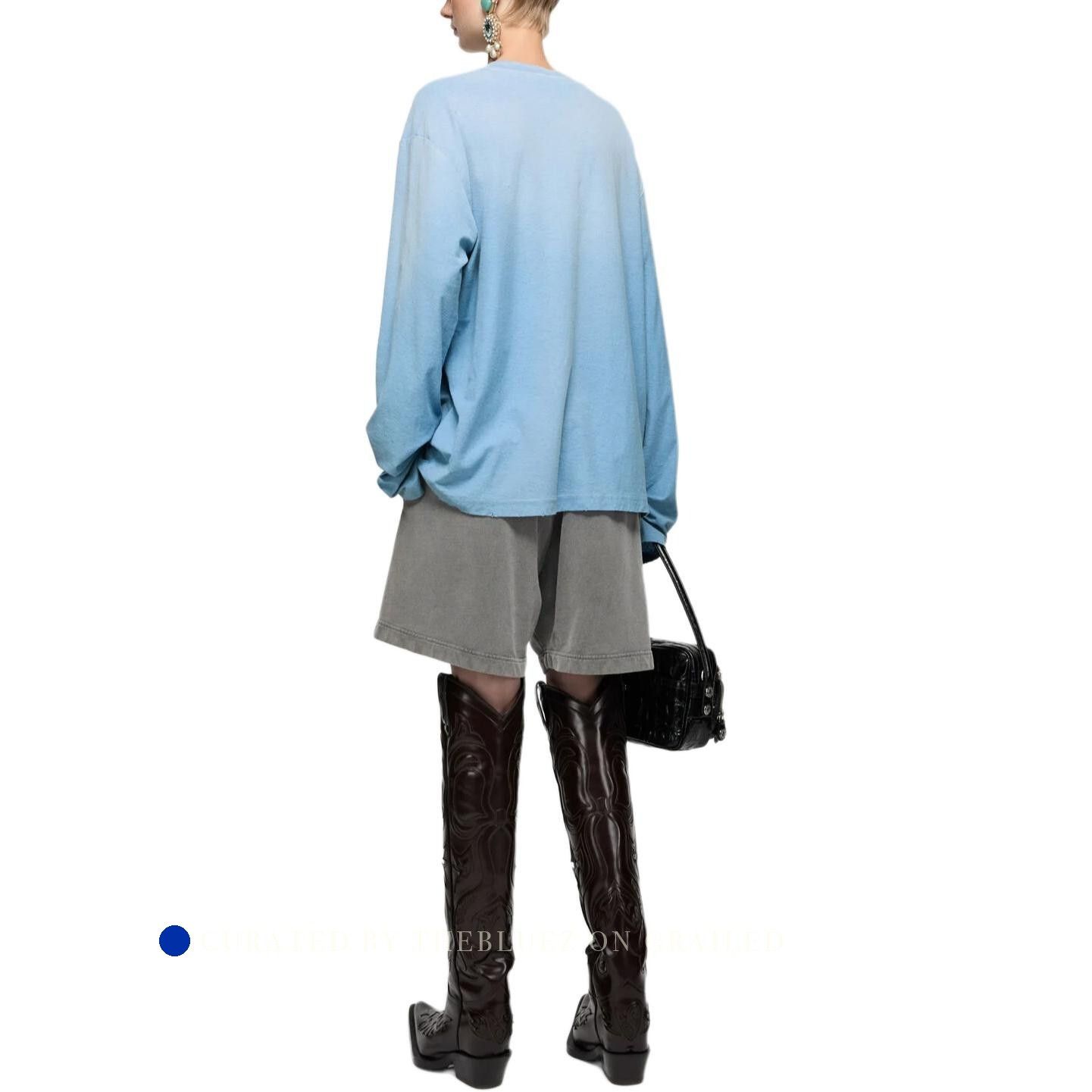 Acne Studios Stockholm 1996 Long Sleeve Tee in Blue Size US XS / EU 42 / 0 - 11 Thumbnail