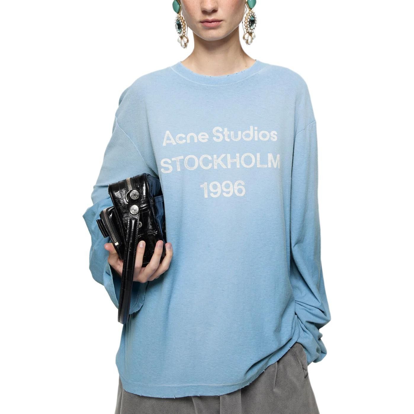 Acne Studios Stockholm 1996 Long Sleeve Tee in Blue Size US XS / EU 42 / 0 - 12 Thumbnail