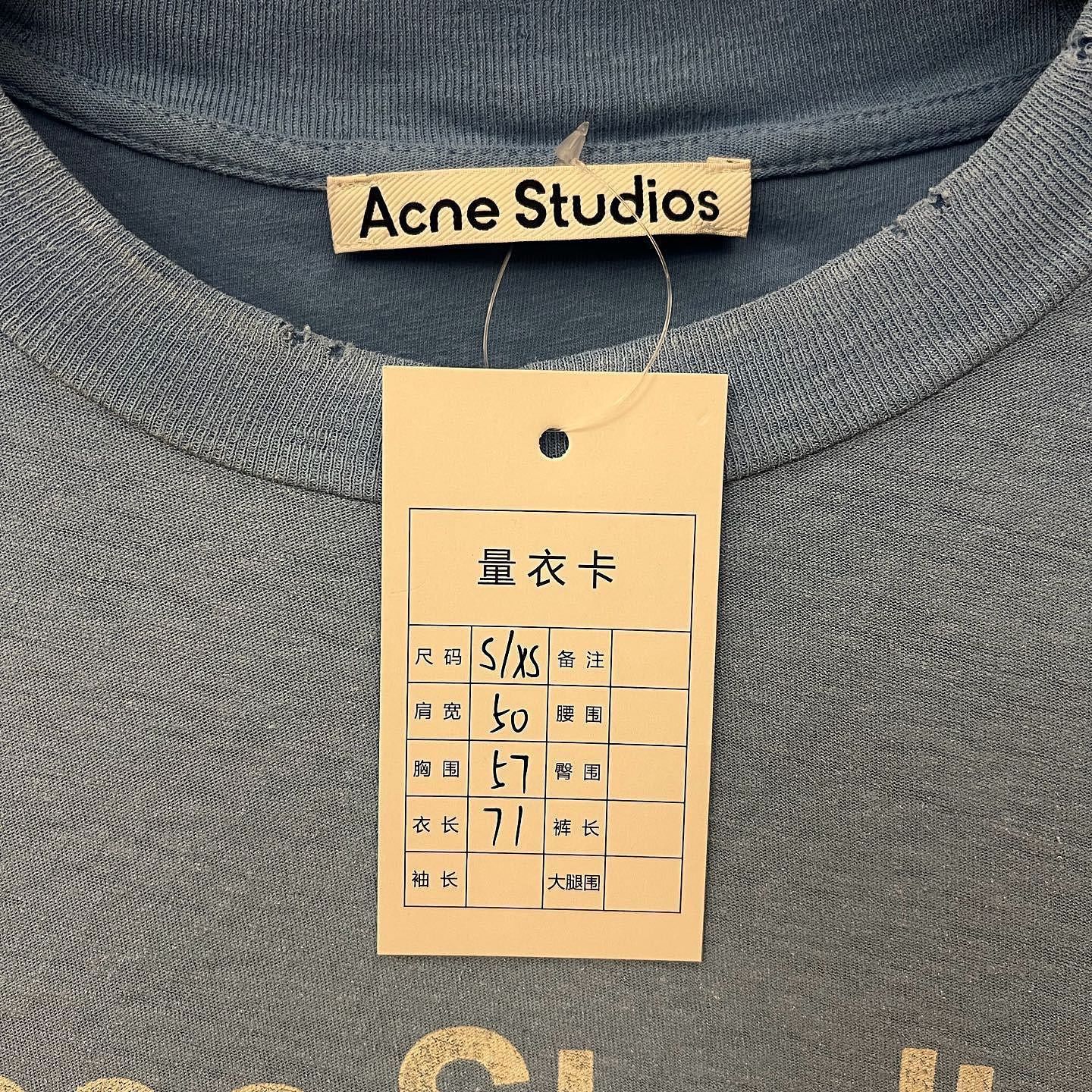 Acne Studios Stockholm 1996 Long Sleeve Tee in Blue Size US XS / EU 42 / 0 - 6 Thumbnail