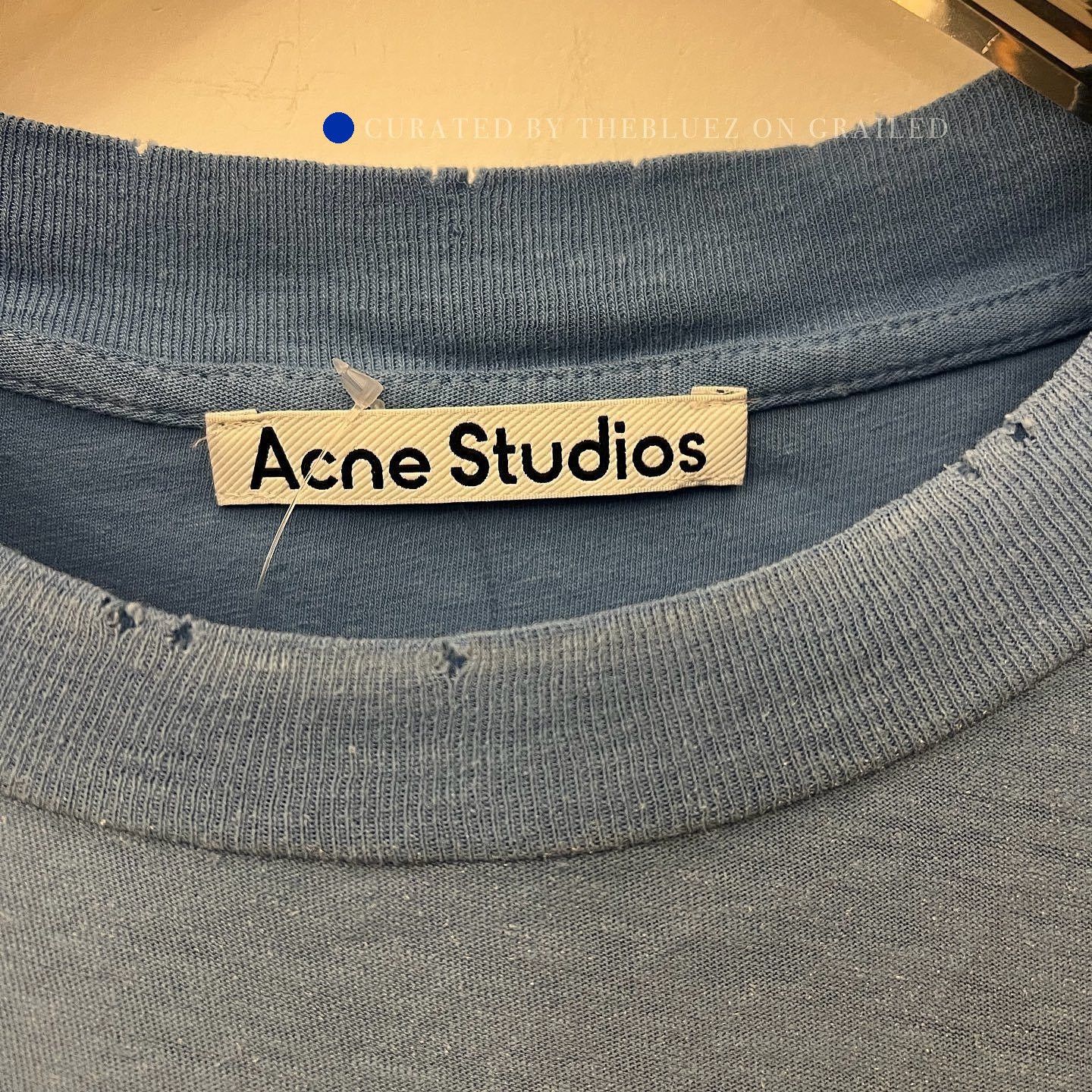Acne Studios Stockholm 1996 Long Sleeve Tee in Blue Size US XS / EU 42 / 0 - 3 Thumbnail