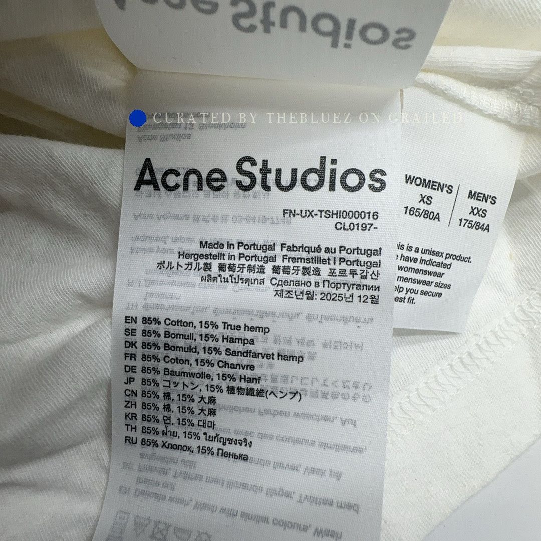 Acne Studios 1996 Logo Long Sleeve T-Shirt in White Size US XXS / EU 40 - 5 Thumbnail