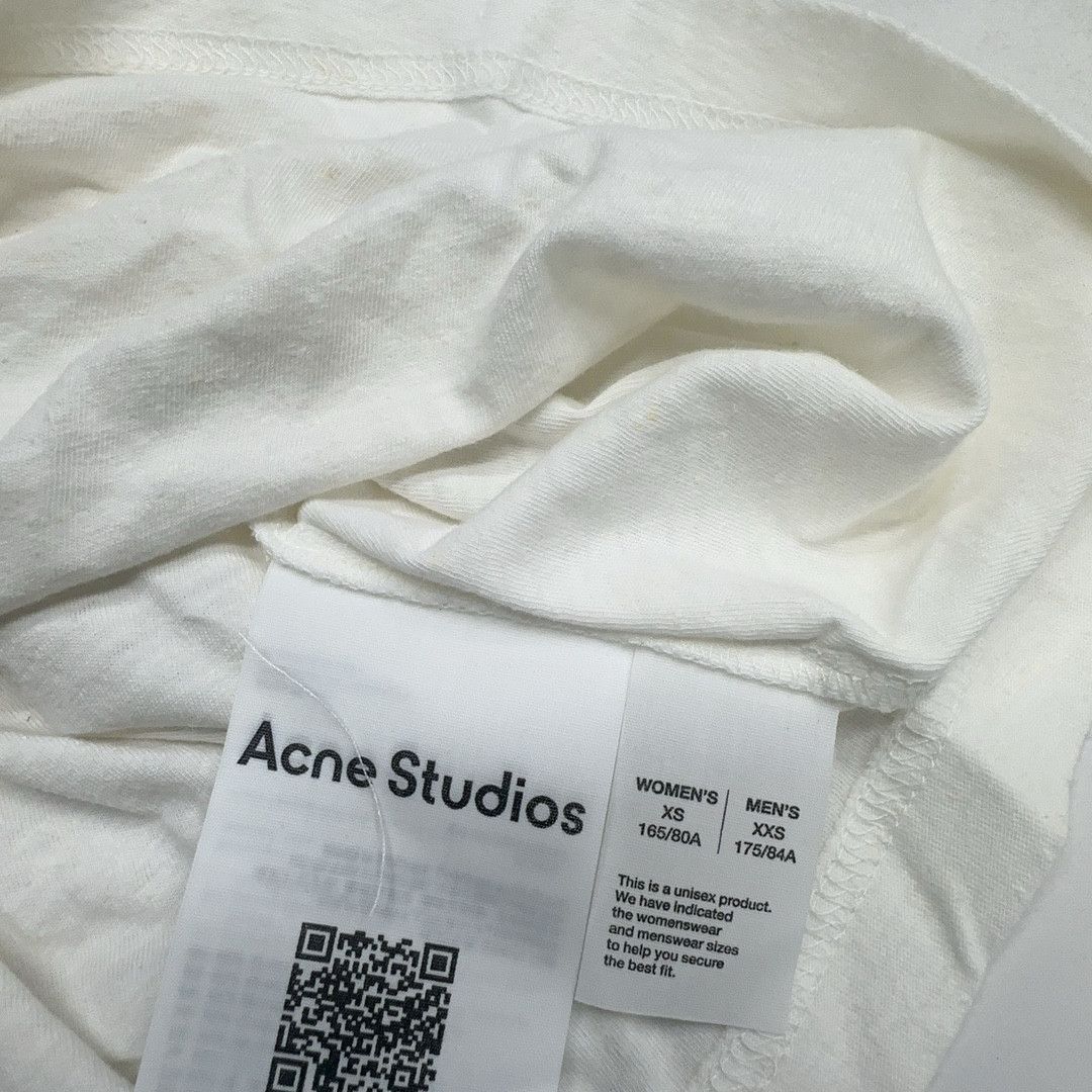 Acne Studios 1996 Logo Long Sleeve T-Shirt in White Size US XXS / EU 40 - 4 Thumbnail