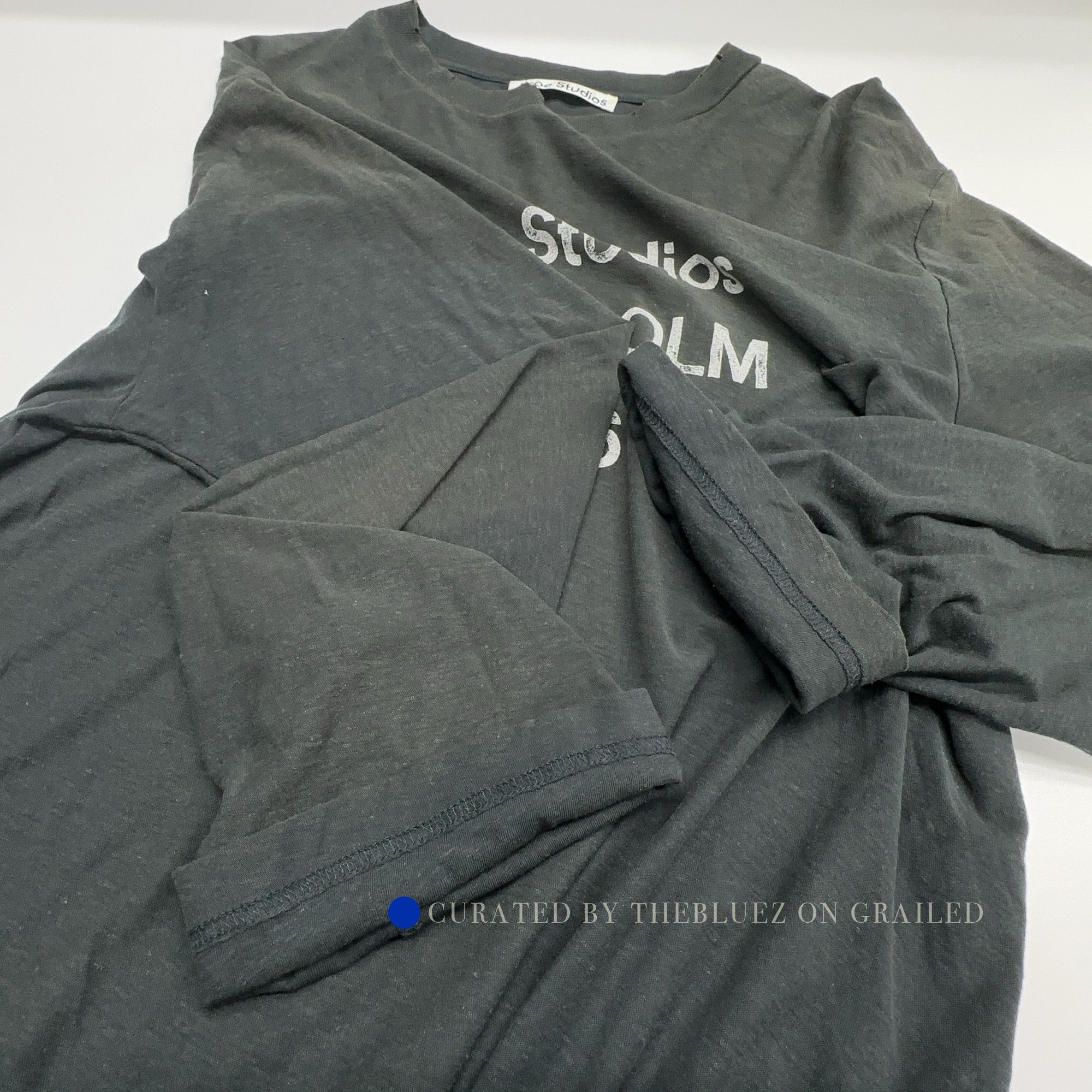 Acne Studios Vintage-Inspired Black Long Sleeve Tee in Size S Size US S / EU 44-46 / 1 - 5 Thumbnail