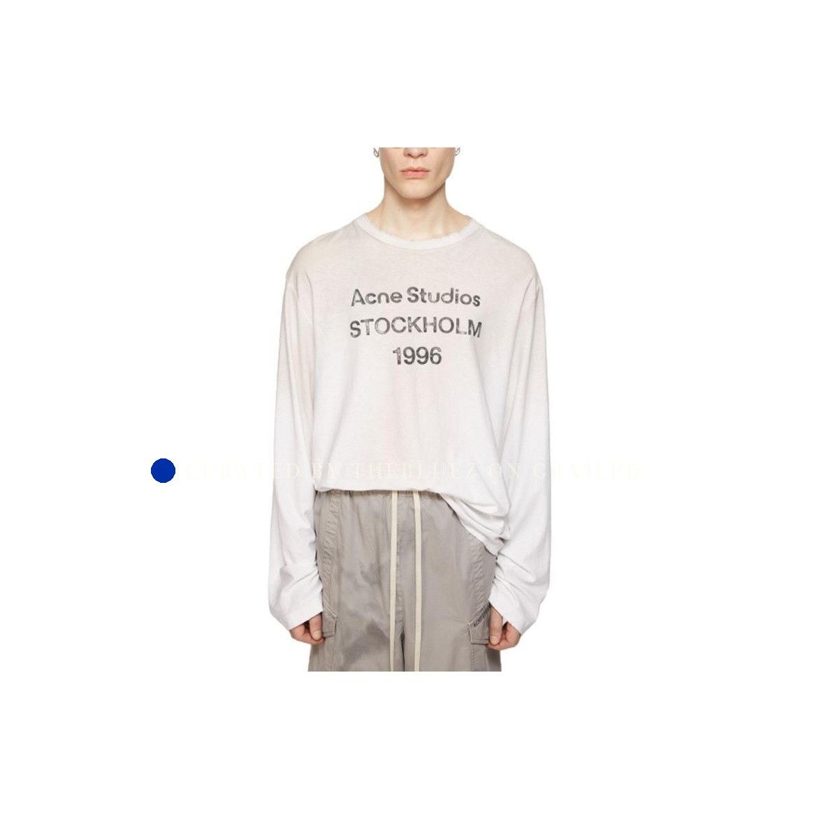 Acne Studios 1996 Logo Long Sleeve T-Shirt in White Size US XS / EU 42 / 0 - 4 Thumbnail