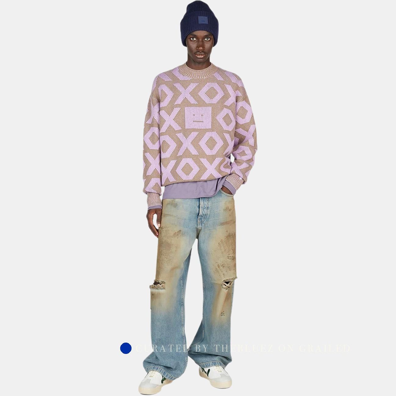 Acne Studios Geometric Wool Sweater in Multi Size US S / EU 44-46 / 1 - 8 Thumbnail