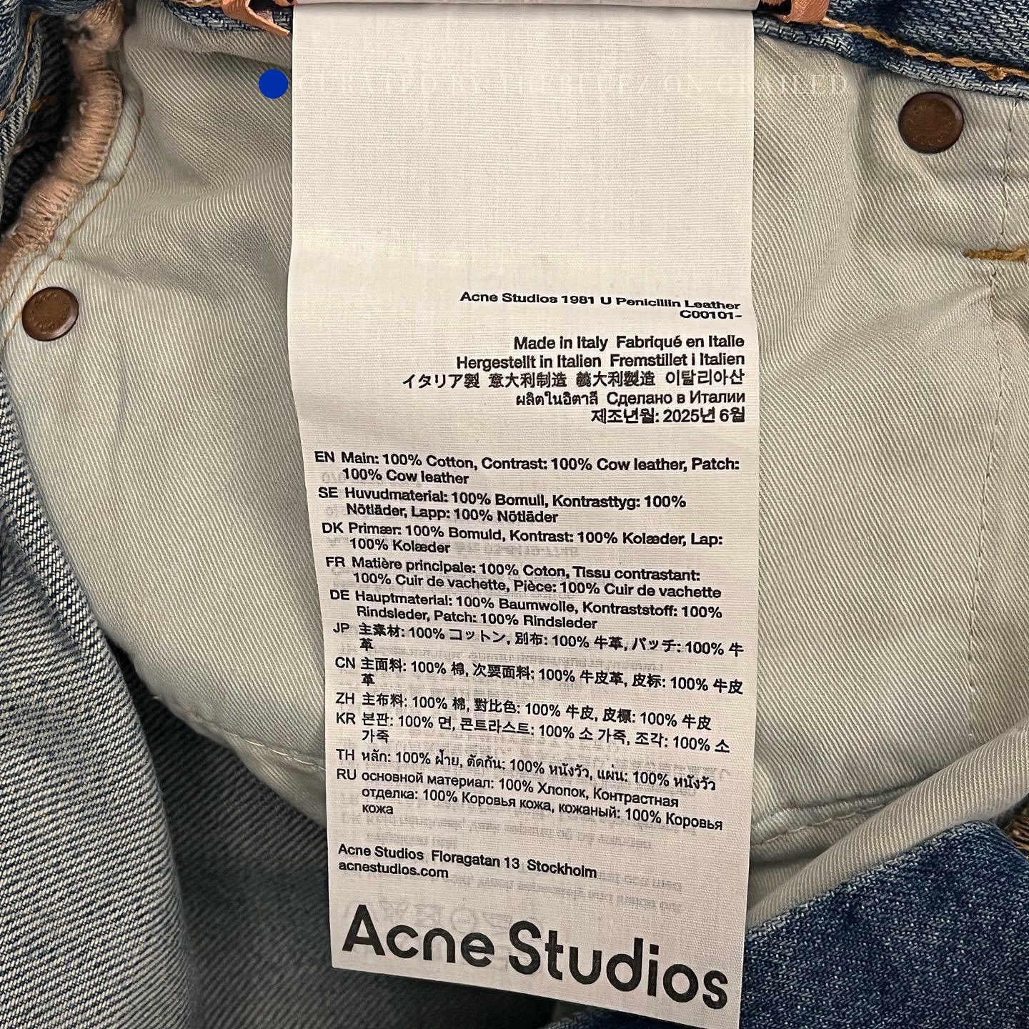 Acne Studios Stylish Blue Penicillin Denim Jeans Size US 36 / EU 52 - 4 Thumbnail
