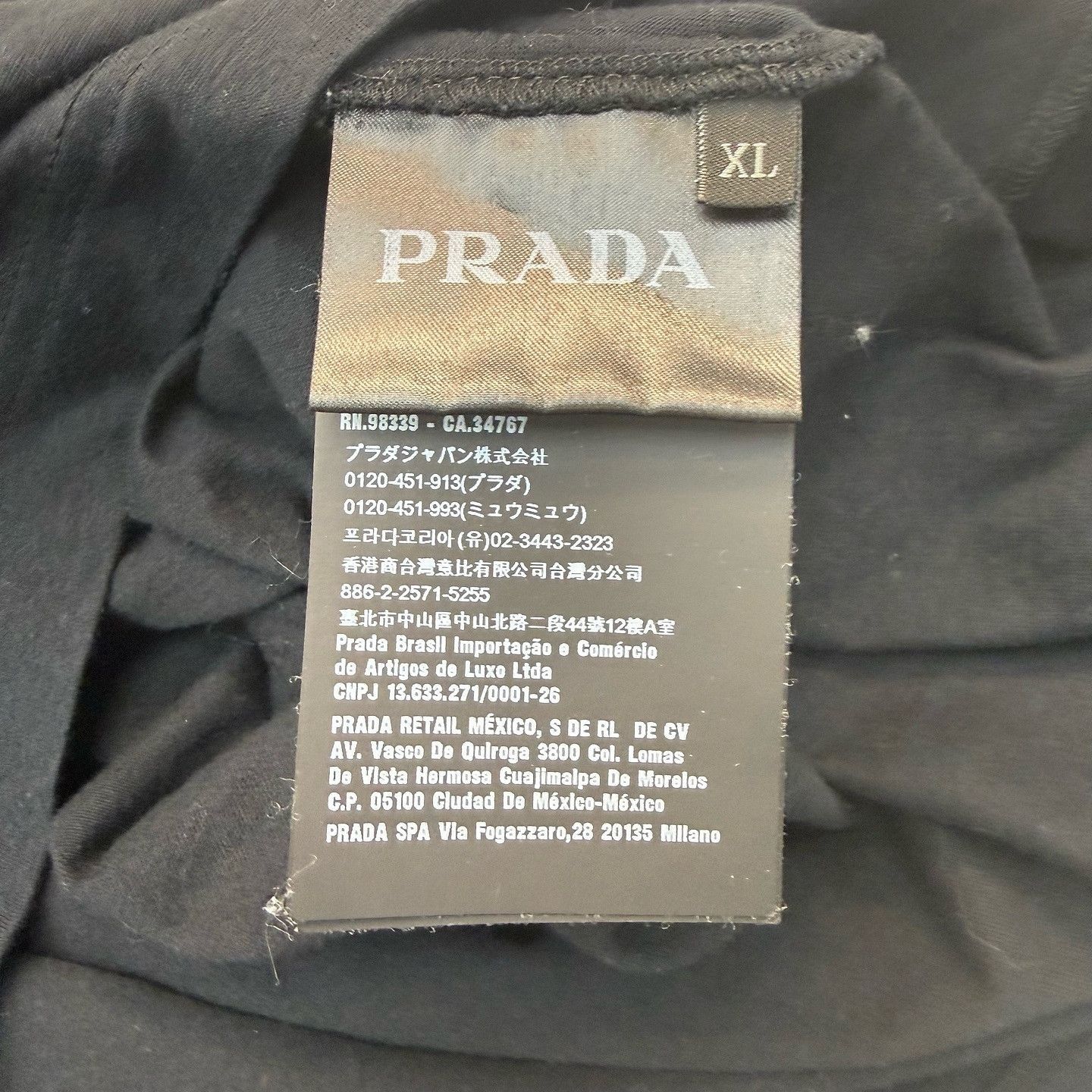 Prada Black Nylon Pocket T-Shirt in XL Size US XL / EU 56 / 4 - 4 Thumbnail