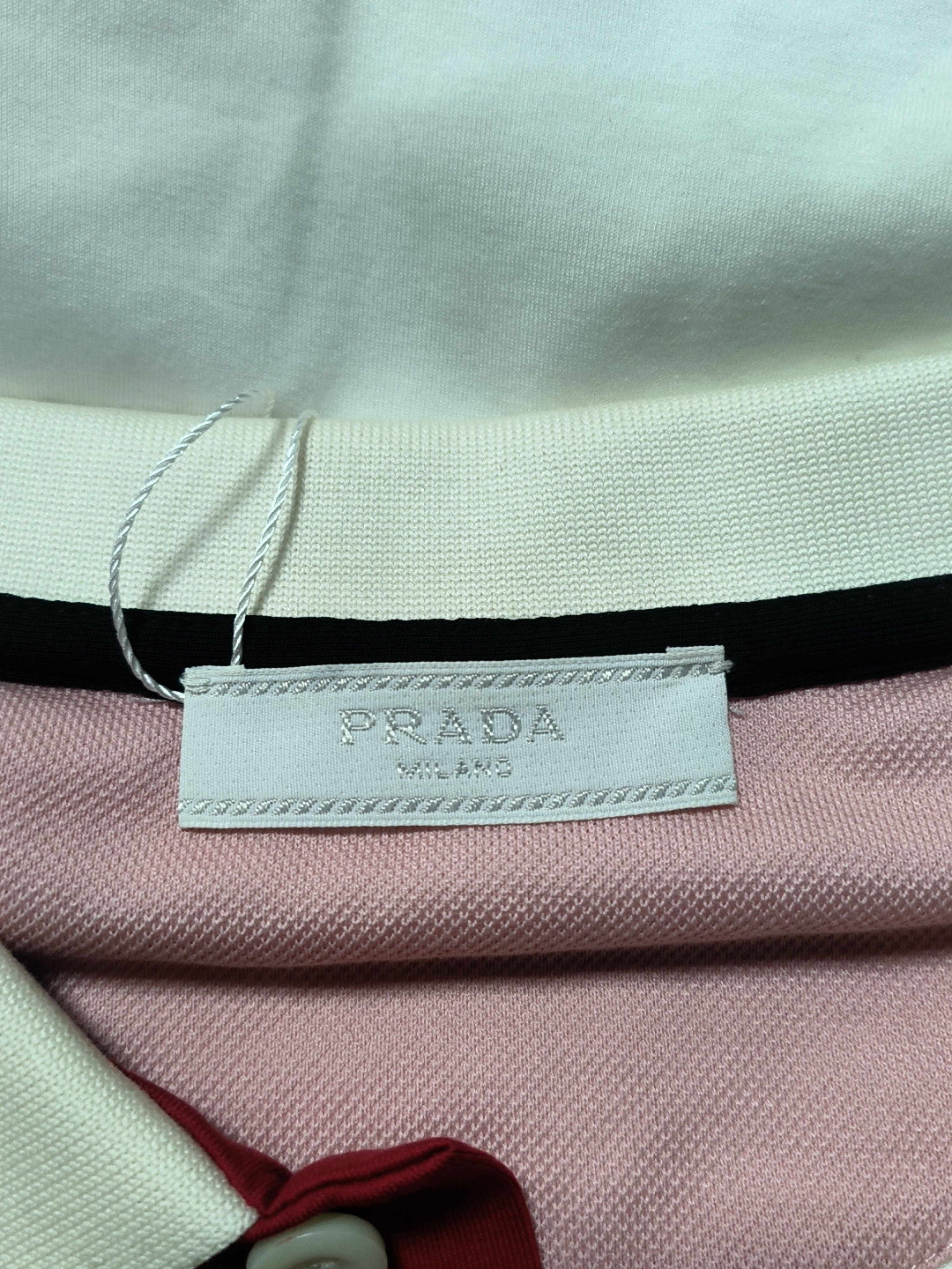 Prada Classic Graphic Polo in White Size US L / EU 52-54 / 3 - 3 Thumbnail