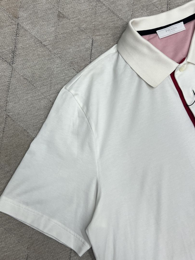 Prada Classic Graphic Polo in White Size US L / EU 52-54 / 3 - 7 Thumbnail