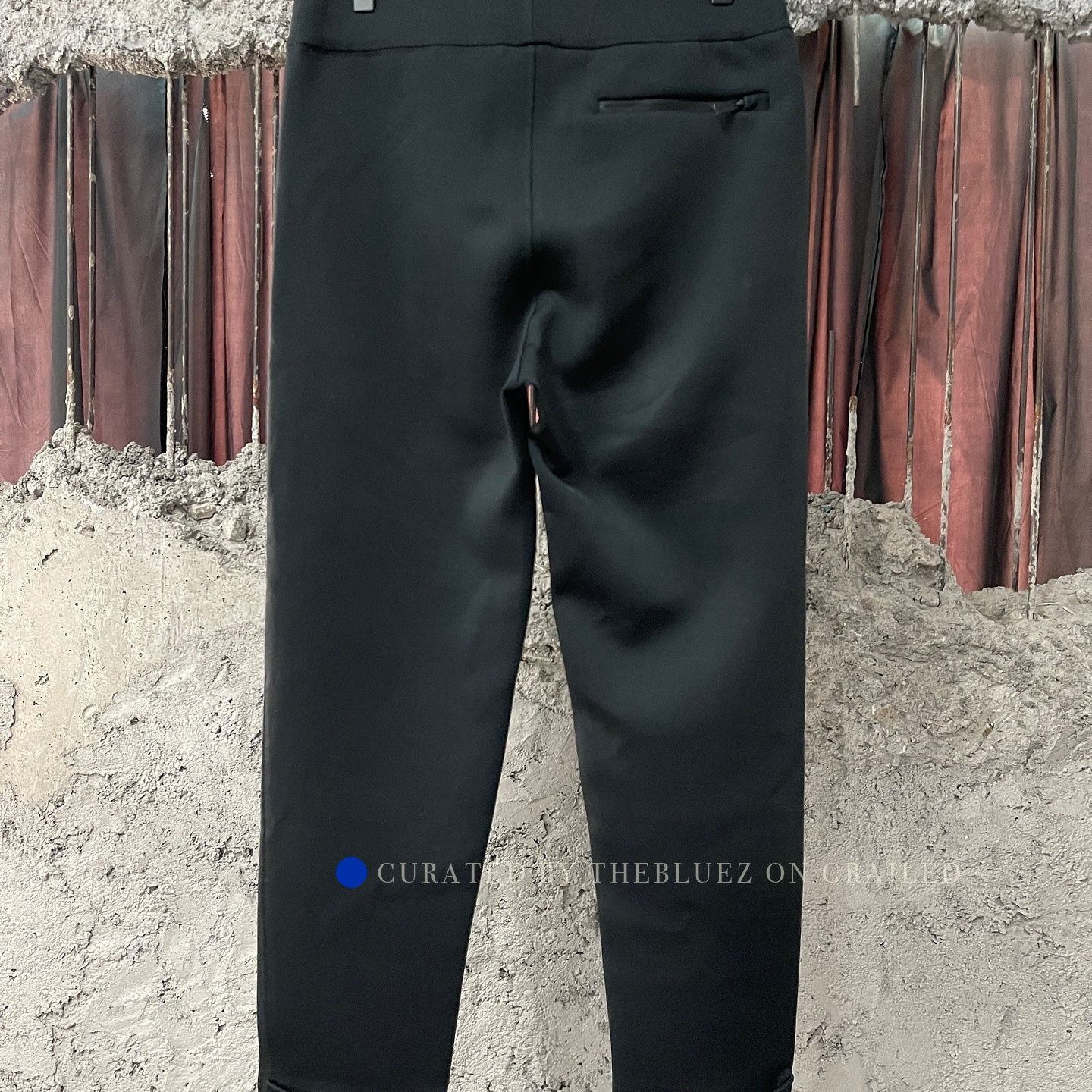 Prada Black Logo Stripe Nylon Casual Pants Size US 32 / EU 48 - 2 Thumbnail