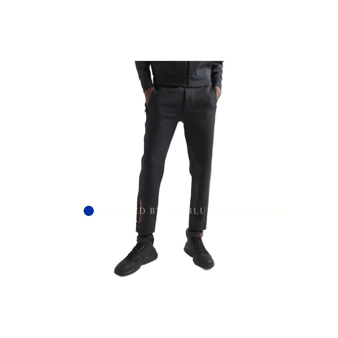 Prada Black Logo Stripe Nylon Casual Pants Size US 32 / EU 48 - 10 Thumbnail