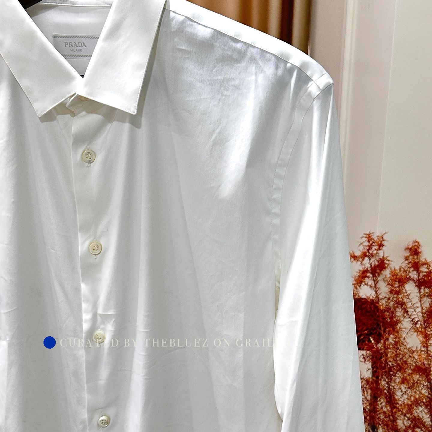 Prada Elegant White Long Sleeve Button Up Shirt Size US L / EU 52-54 / 3 - 8 Thumbnail