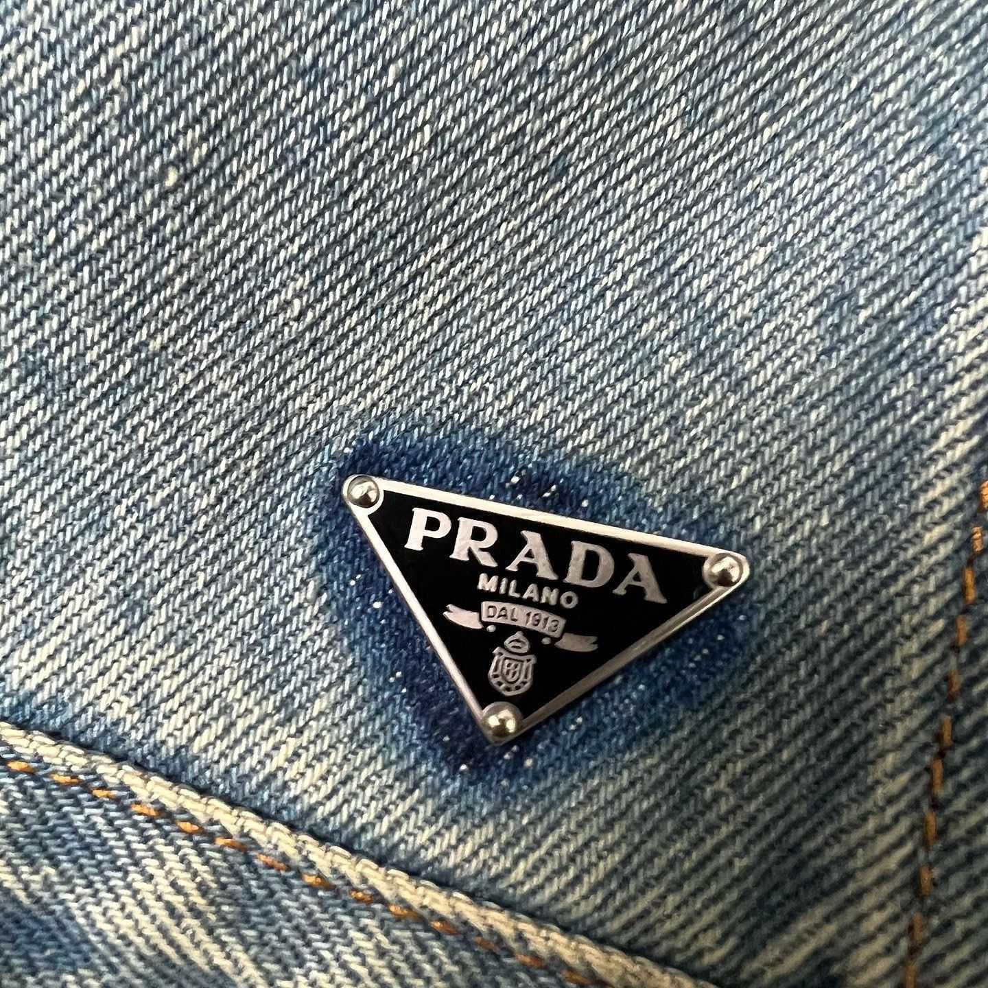 Prada Washed Blue Denim Jacket in XXL Size US XXL / EU 58 / 5 - 5 Thumbnail