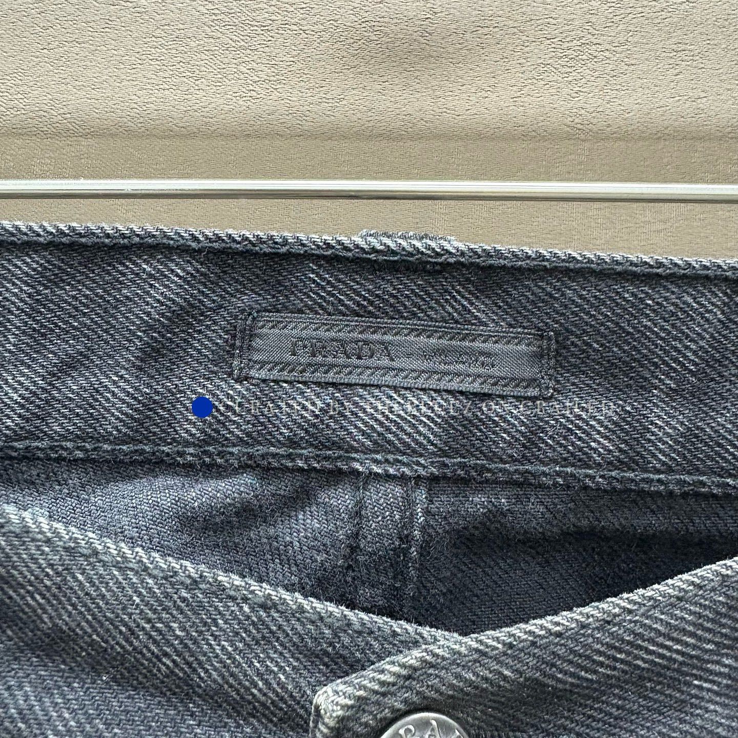 Prada Black Triangle Logo Denim Jeans Size 33 Size US 32 / EU 48 - 3 Thumbnail