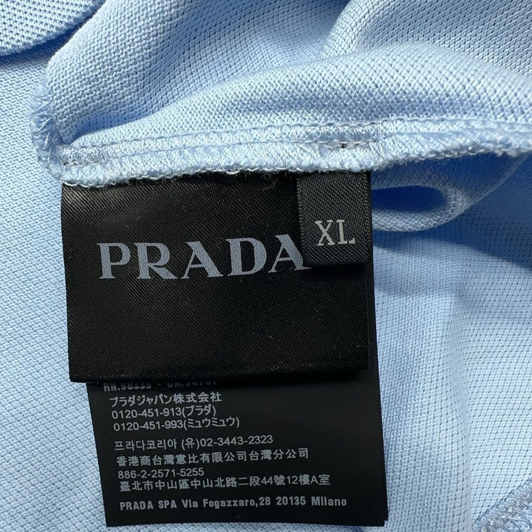 Prada Logo Patch Polo Shirt in Blue Size US XL / EU 56 / 4 - 7 Thumbnail