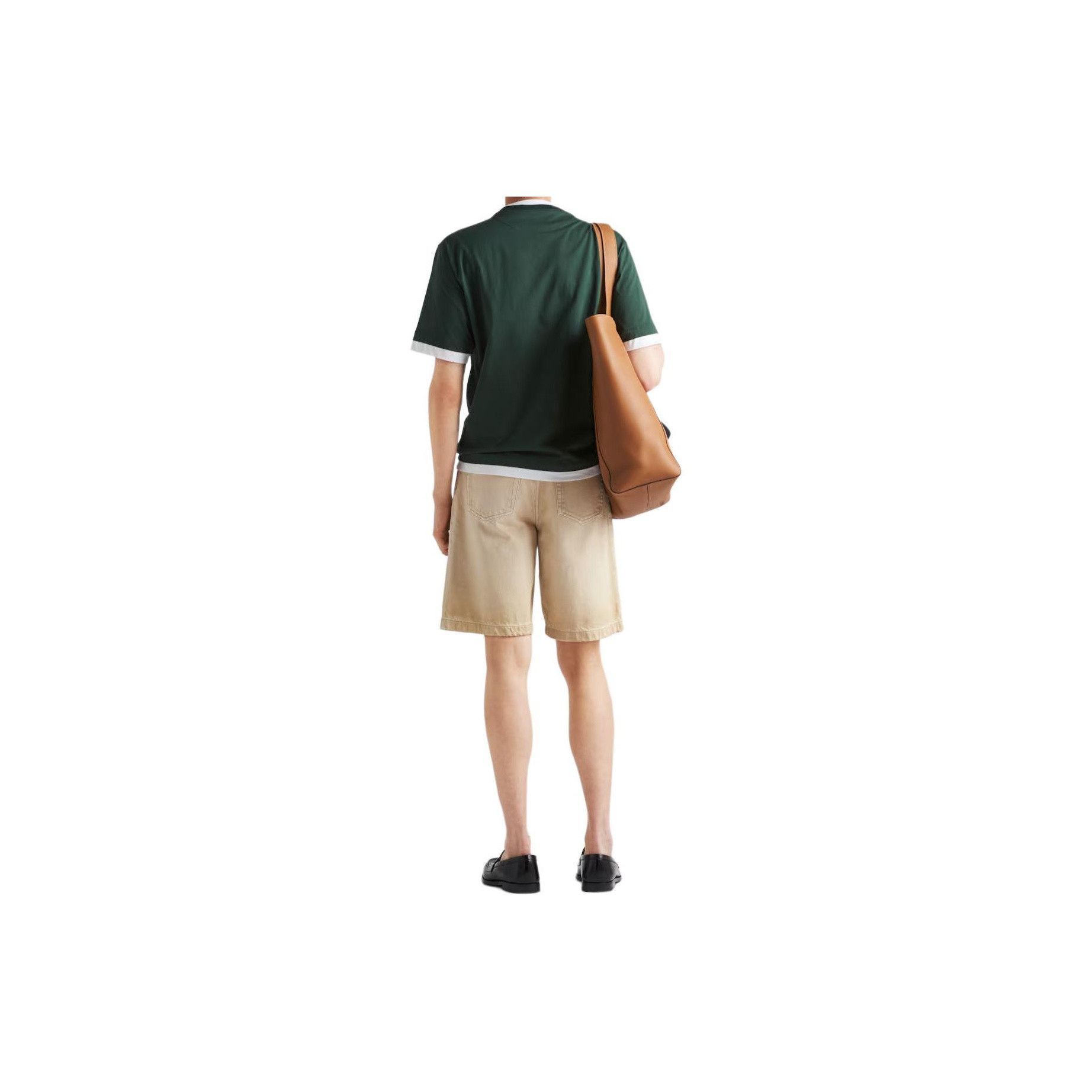 Prada Layered Logo T-Shirt in Green Size US L / EU 52-54 / 3 - 10 Thumbnail