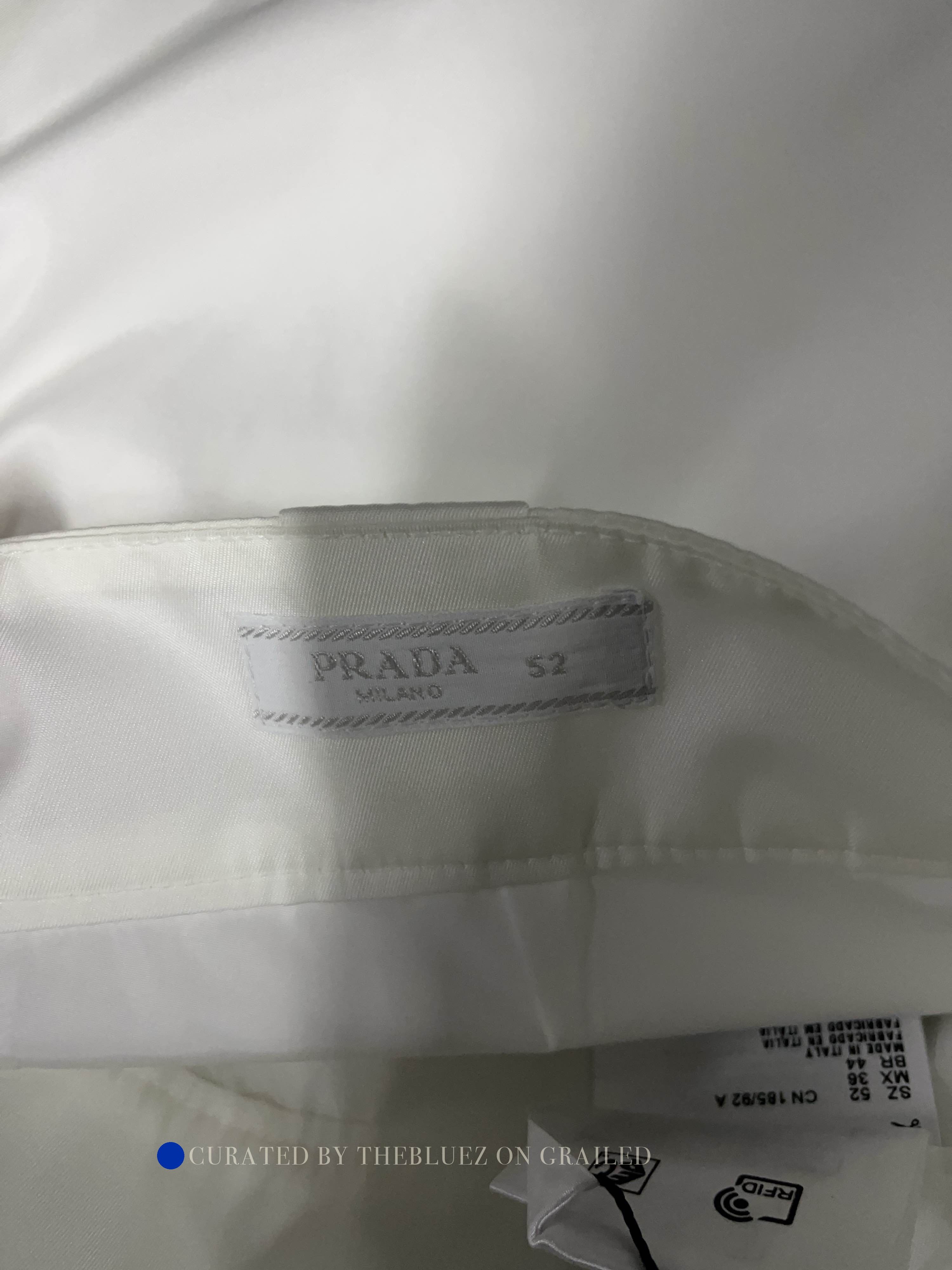 Prada Re-Nylon Triangle Logo Shorts in White Size US 36 / EU 52 - 3 Thumbnail