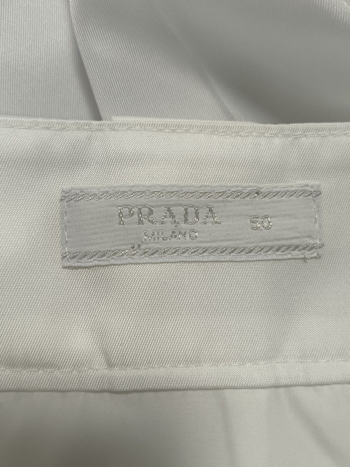 Prada White Re-Nylon Bermuda Shorts, Size 34 Size US 34 / EU 50 - 3 Thumbnail