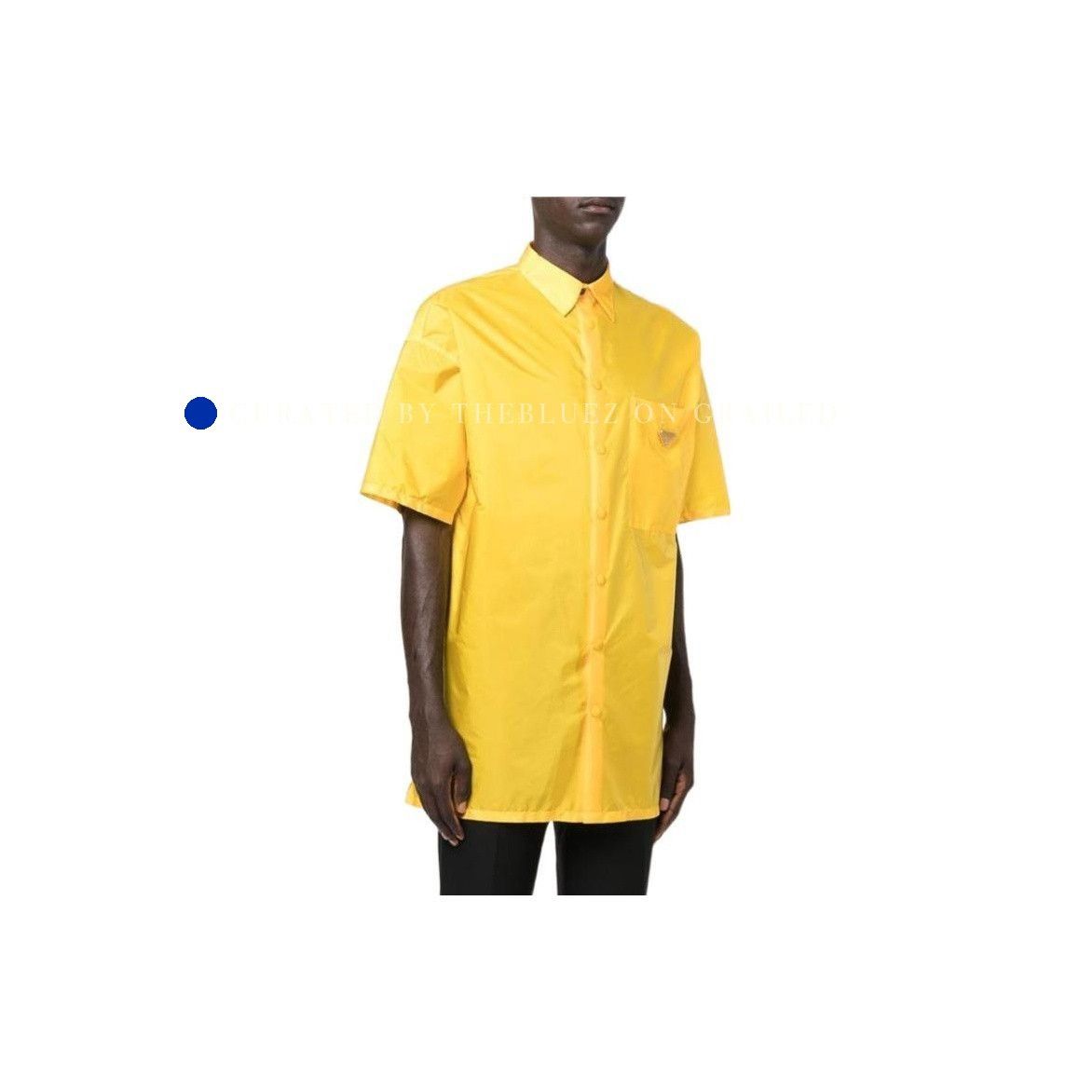 Prada Re-Nylon Logo Short Sleeve Shirt in Yellow Size US L / EU 52-54 / 3 - 10 Thumbnail