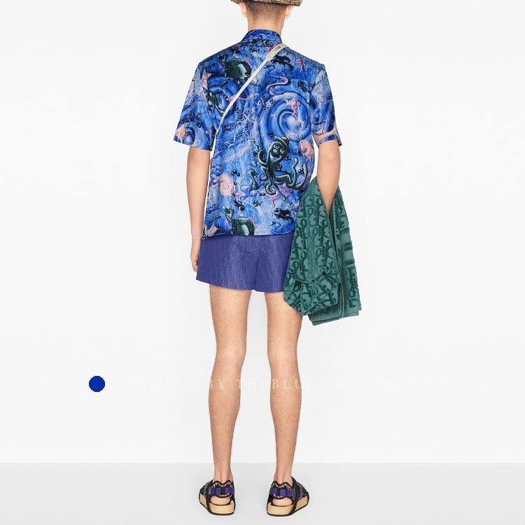 Dior Vibrant Underwater Print Button Up Shirt Size US XXS / EU 40 - 8 Thumbnail